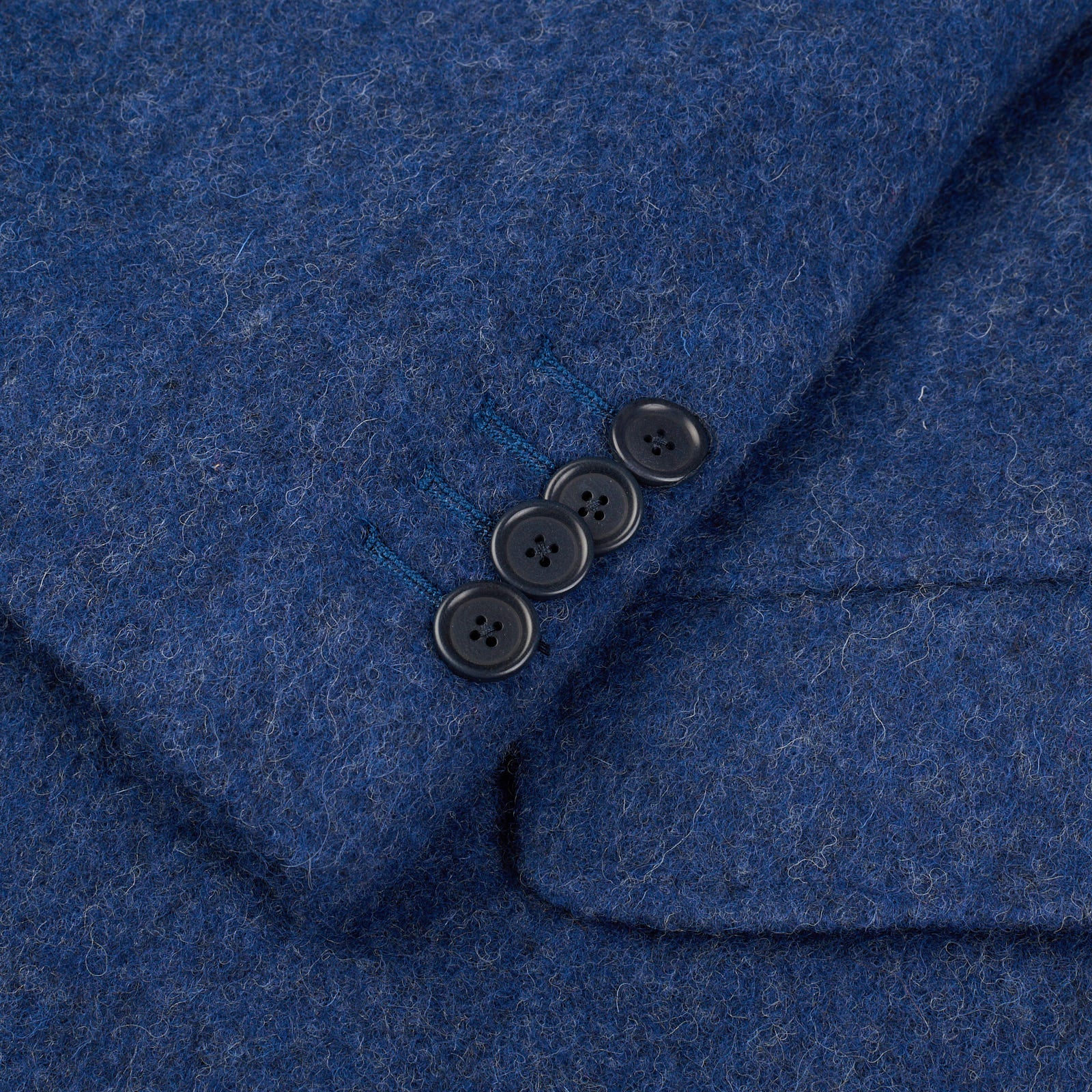 SARTORIA PARTENOPEA Handmade Blue Wool Over Coat EU 50 NEW US 40