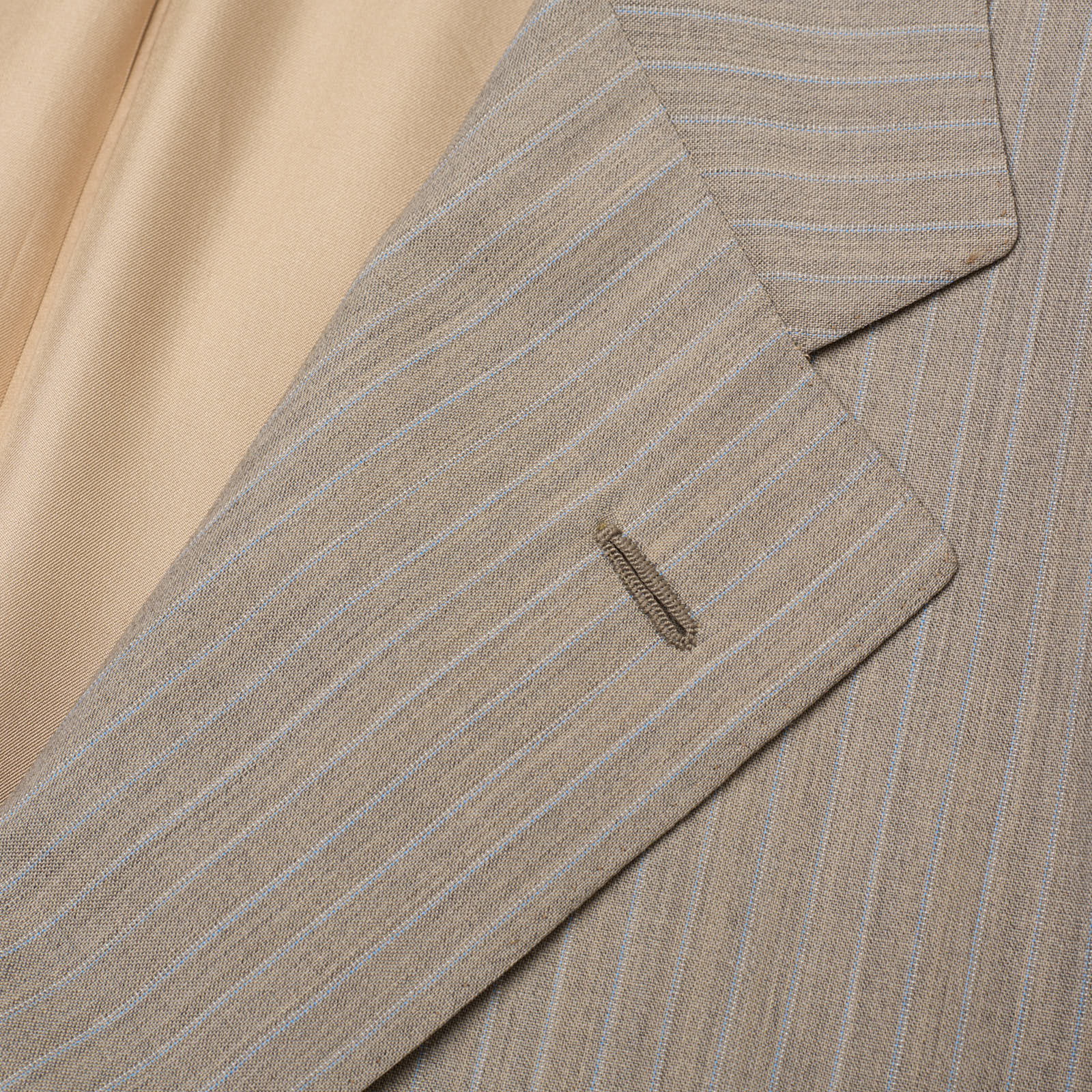 SARTORIA PARTENOPEA for VANNUCCI Beige Handmade Suit EU 54 NEW US 42-44