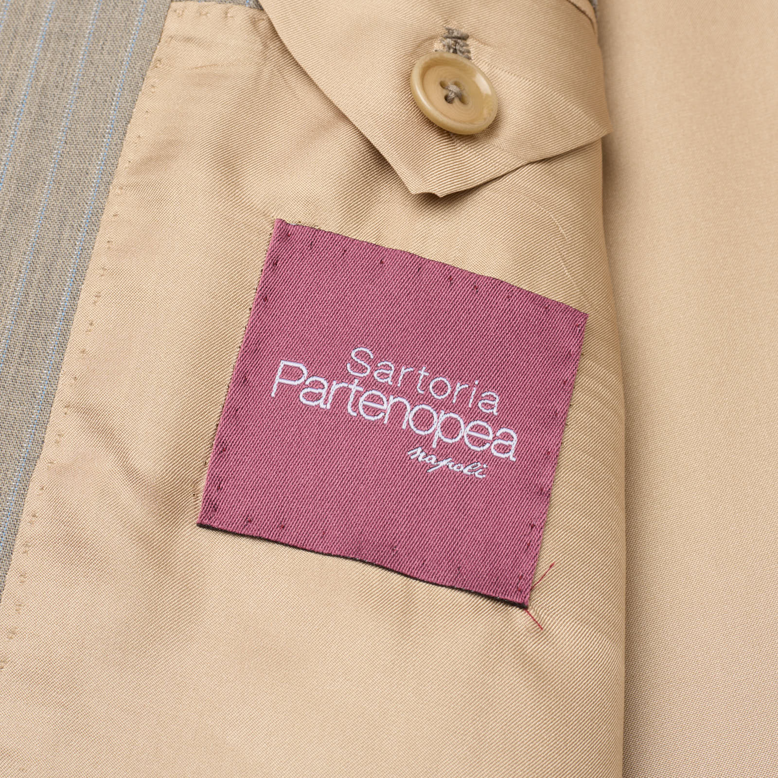 SARTORIA PARTENOPEA for VANNUCCI Beige Handmade Suit EU 54 NEW US 42-44