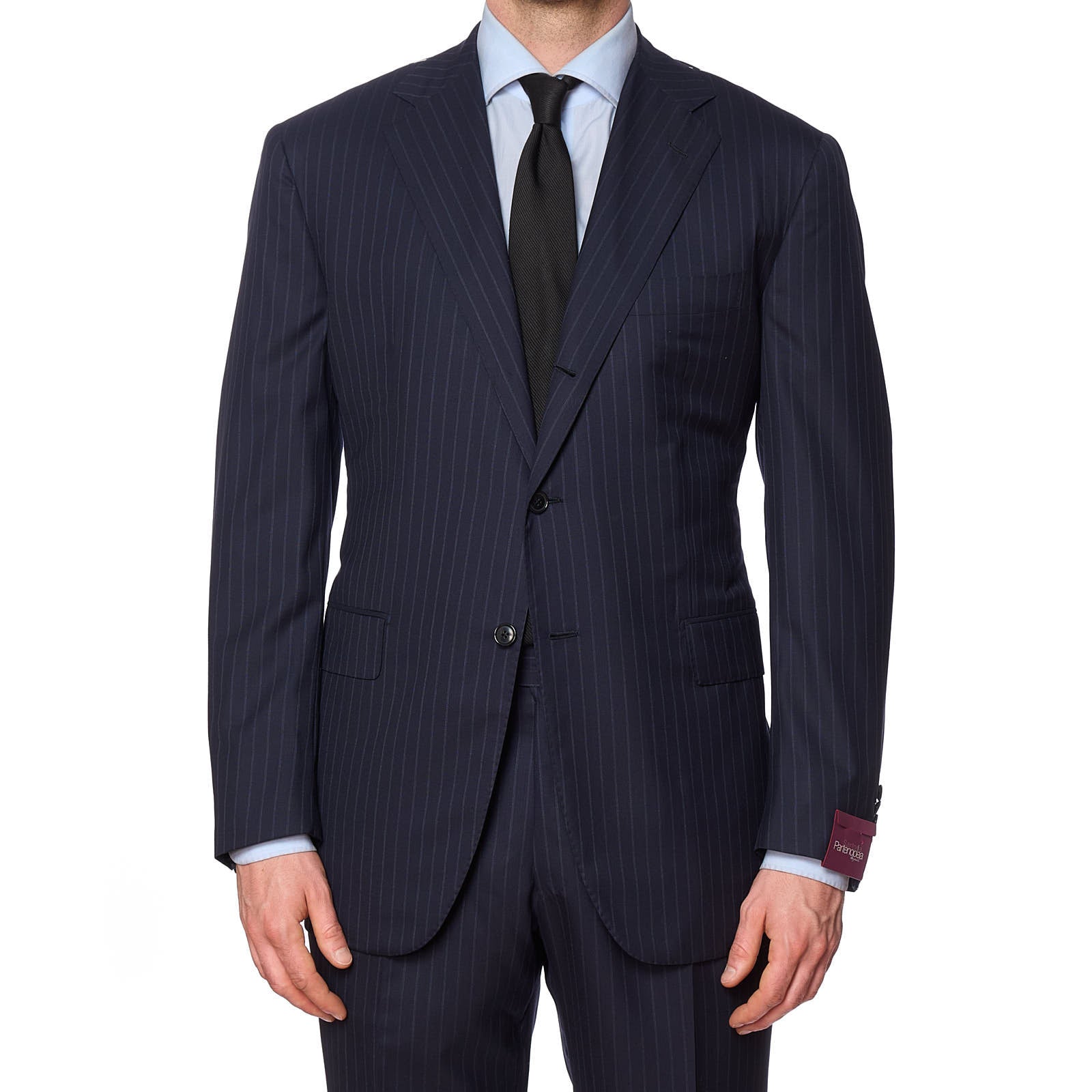 SARTORIA PARTENOPEA x VANNUCCI Blue Wool-Cash Handmade Suit EU 54 NEW US 44