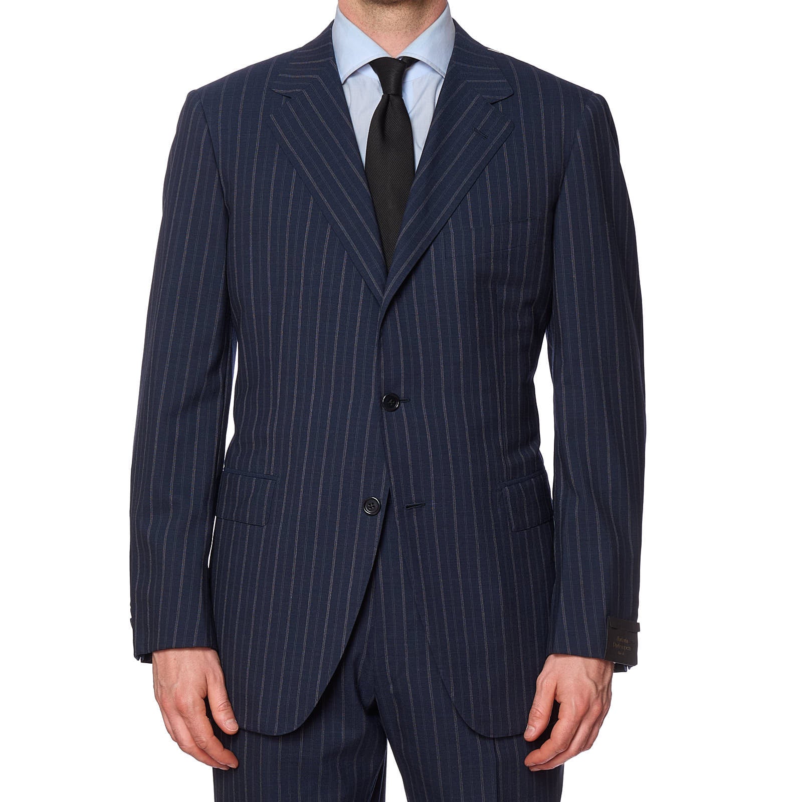 SARTORIA PARTENOPEA for VANNUCCI Blue Striped Wool Super 150's Handmade Suit EU 54 NEW US 44