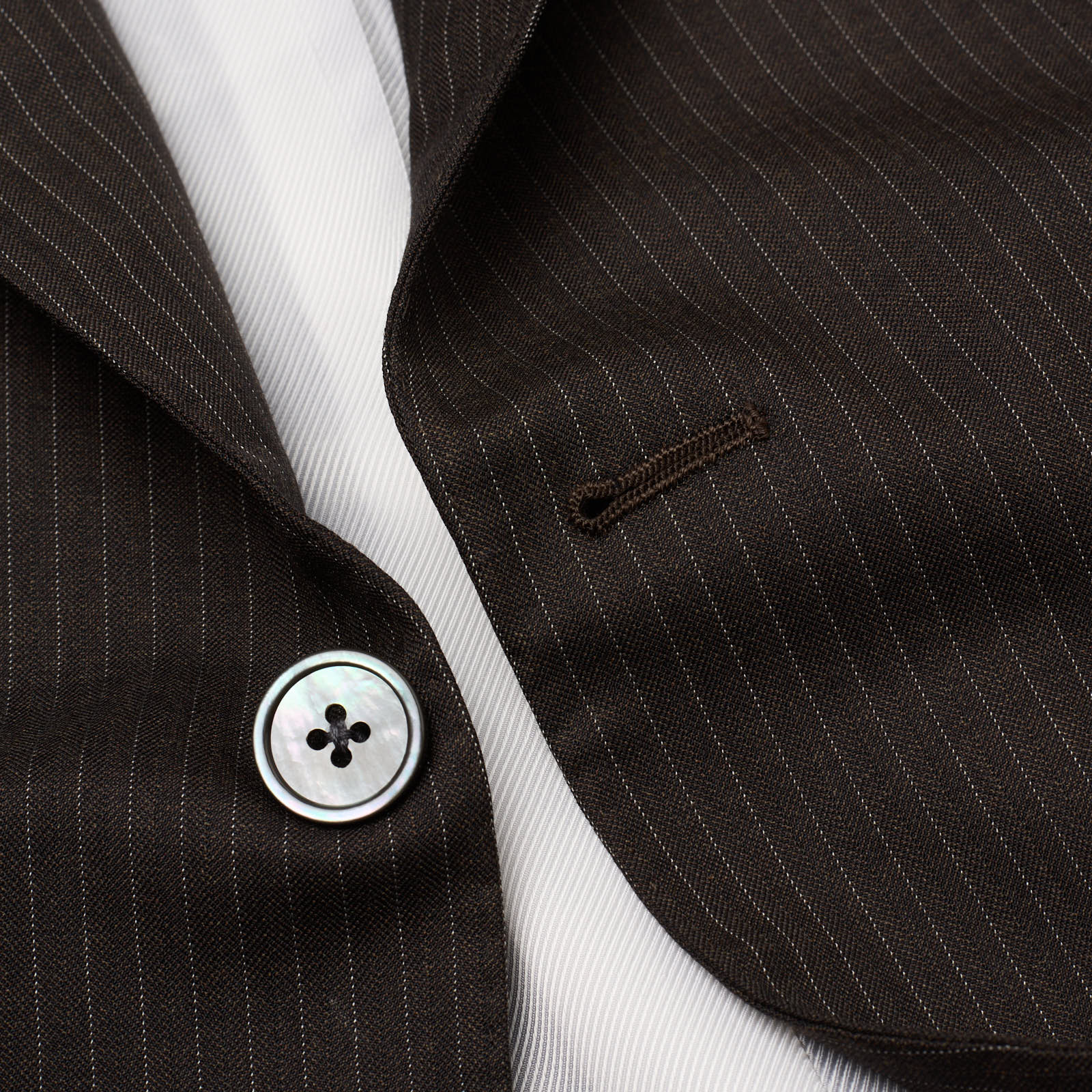 SARTORIA PARTENOPEA for VANNUCCI Brown Super 130's Handmade Suit EU 56 US 44
