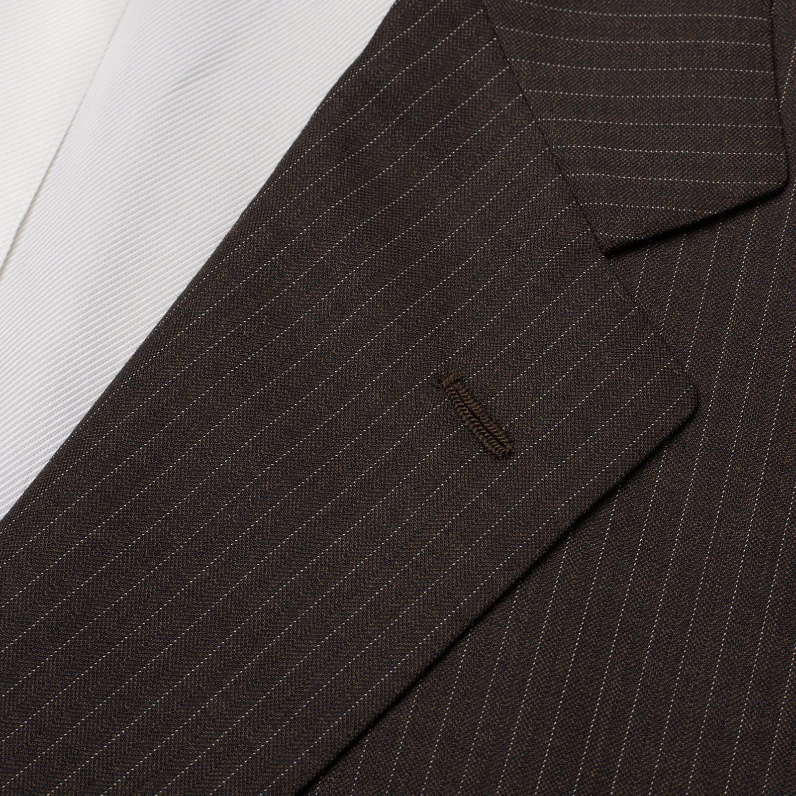 SARTORIA PARTENOPEA for VANNUCCI Brown Super 130's Handmade Suit EU 56 US 44