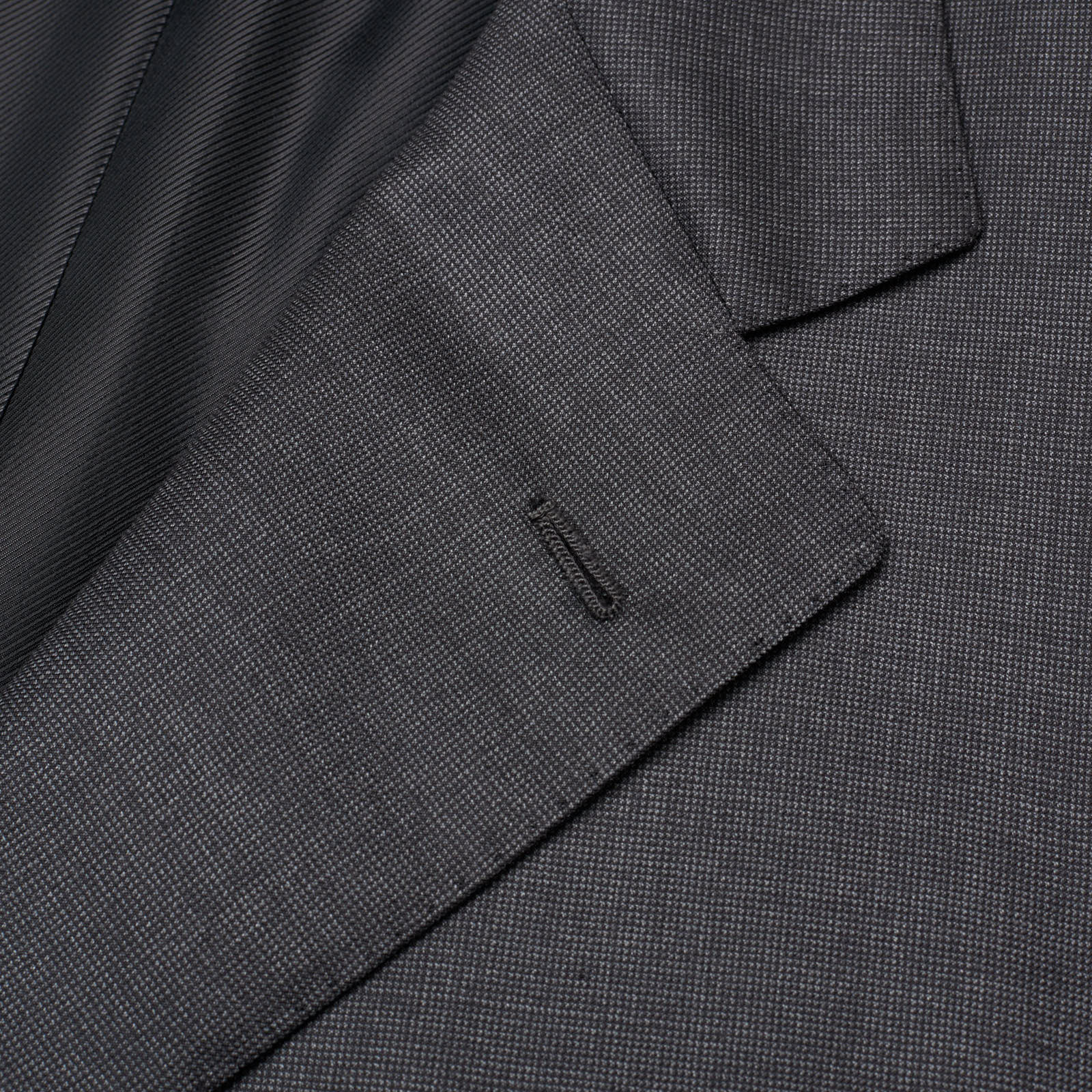 SARTORIA PARTENOPEA for VANNUCCI Gray Birdseye Wool Suit EU 56 NEW US 46