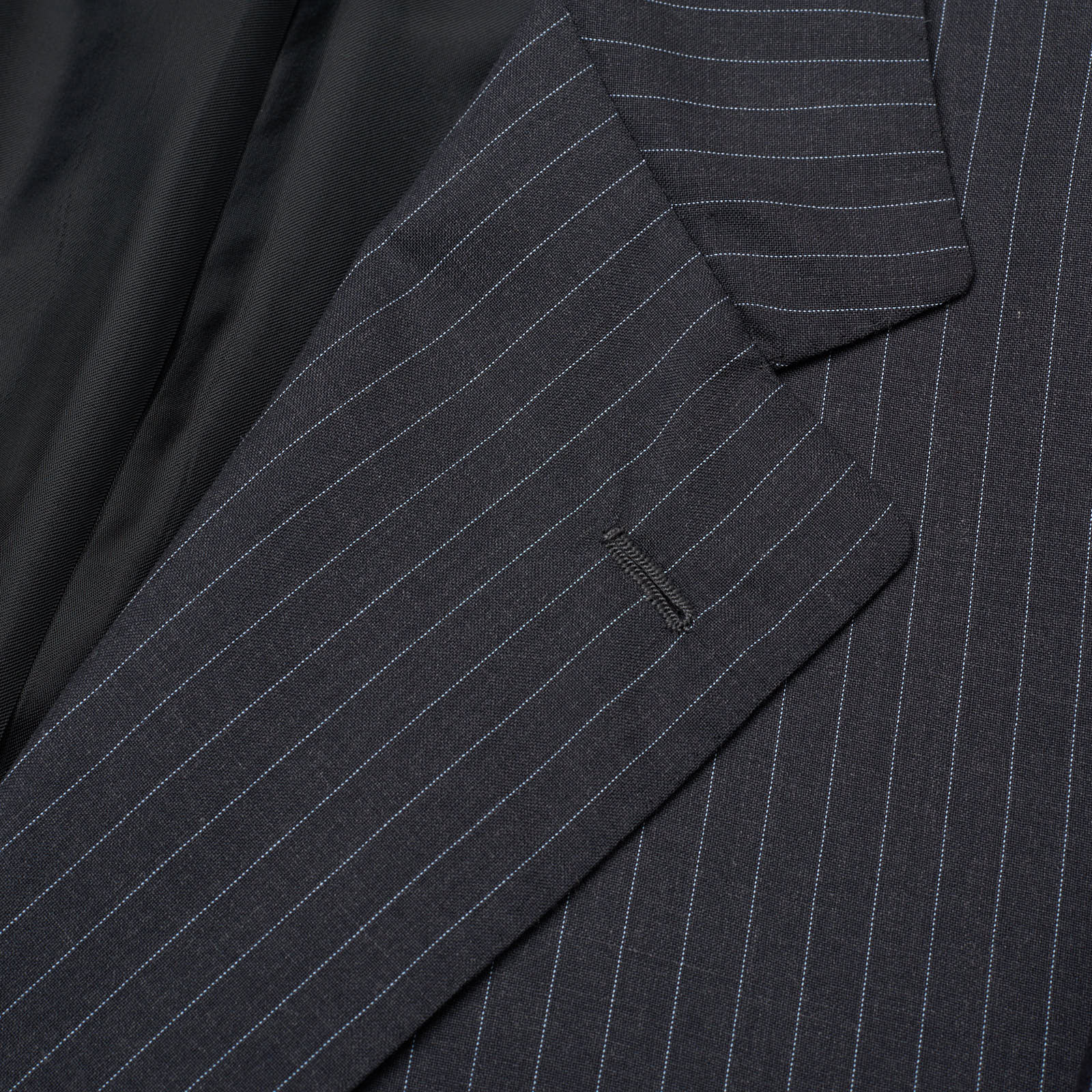 SARTORIA PARTENOPEA for VANNUCCI Gray Pinstriped Wool Super 130's Handmade Suit EU 54 NEW US 44