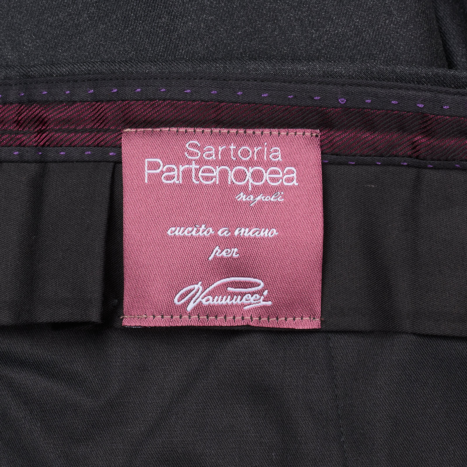 SARTORIA PARTENOPEA for VANNUCCI Gray Wool Super 110's Dress Pants EU 56 NEW US 40