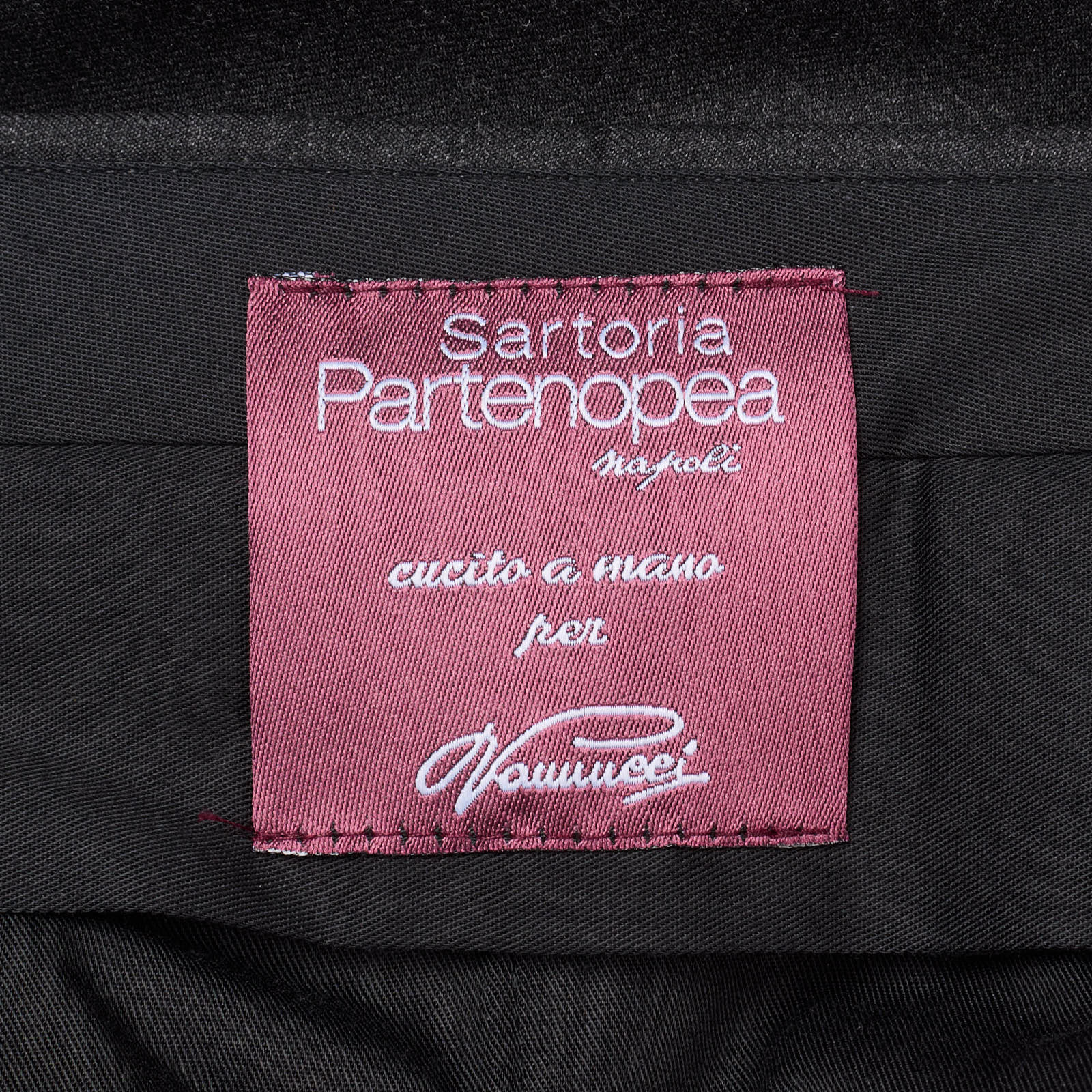 SARTORIA PARTENOPEA  Handmade Gray Super 130's Dress Pants EU 54 NEW US 36