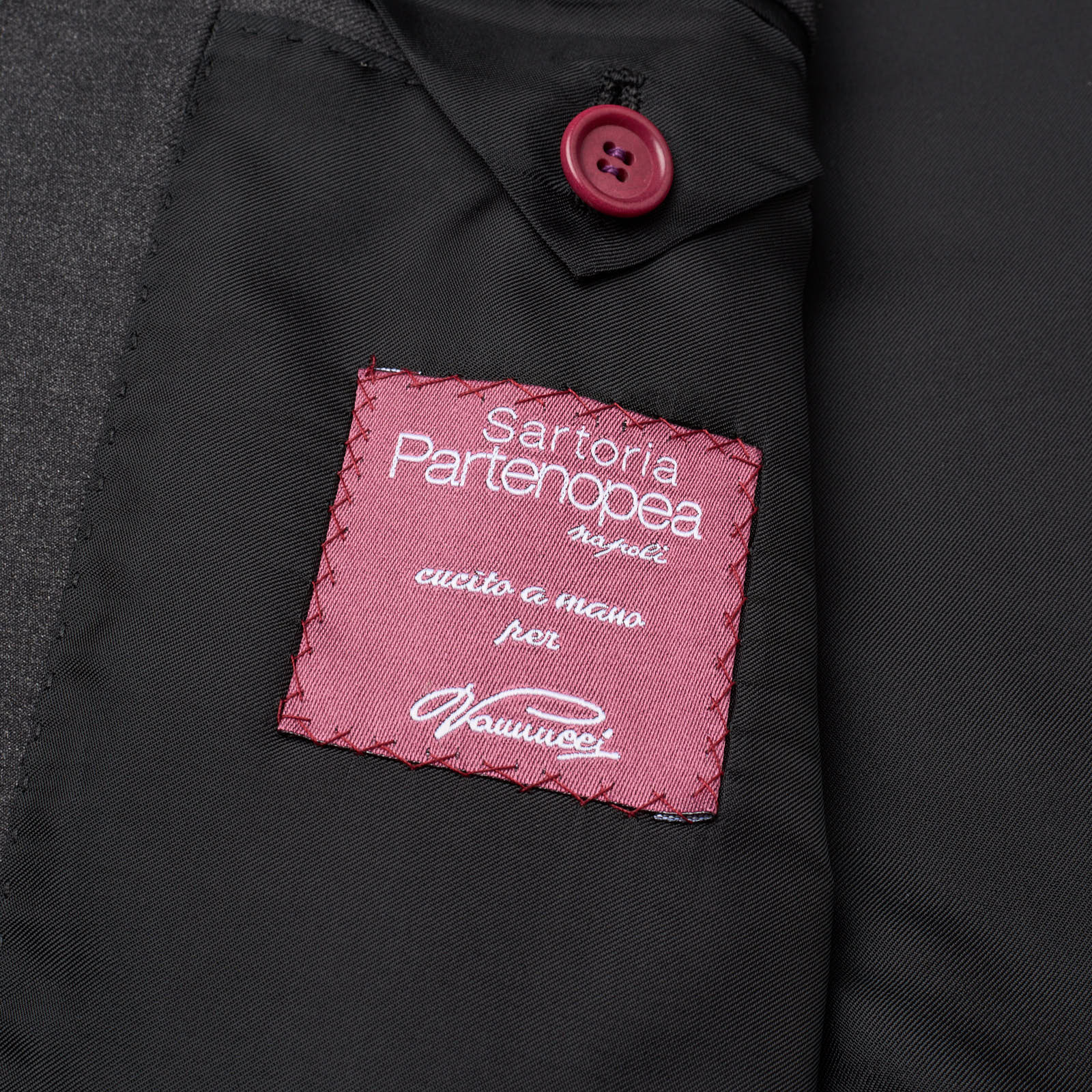 SARTORIA PARTENOPEA for VANNUCCI Gray Super 130's Handmade Suit EU 46 US 36