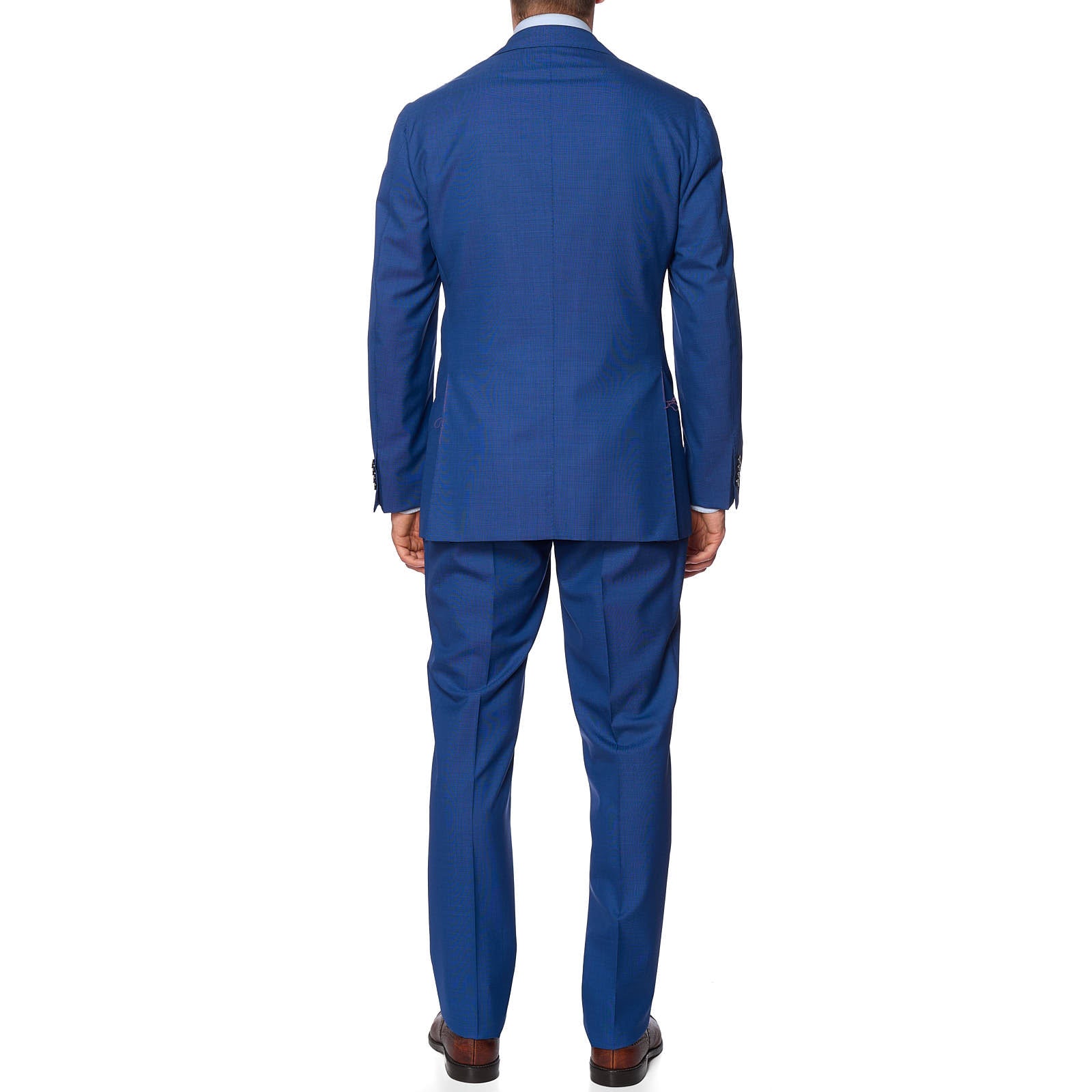 SARTORIA PARTENOPEA Royal Blue Super 120's Handmade Suit EU 54 NEW US 42 Slim
