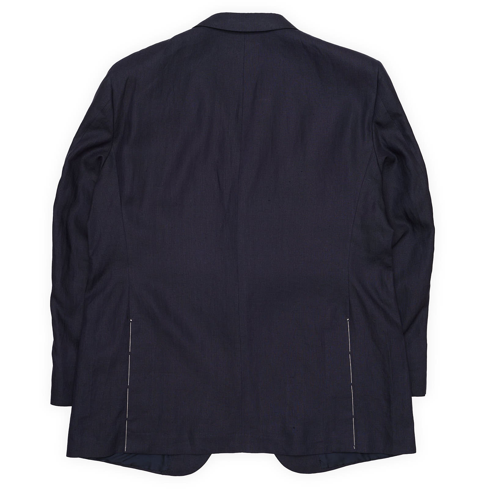 SARTORIA PARTENOPEA  Blue Linen Handmade Blazer Jacket EU 58 NEW US 48