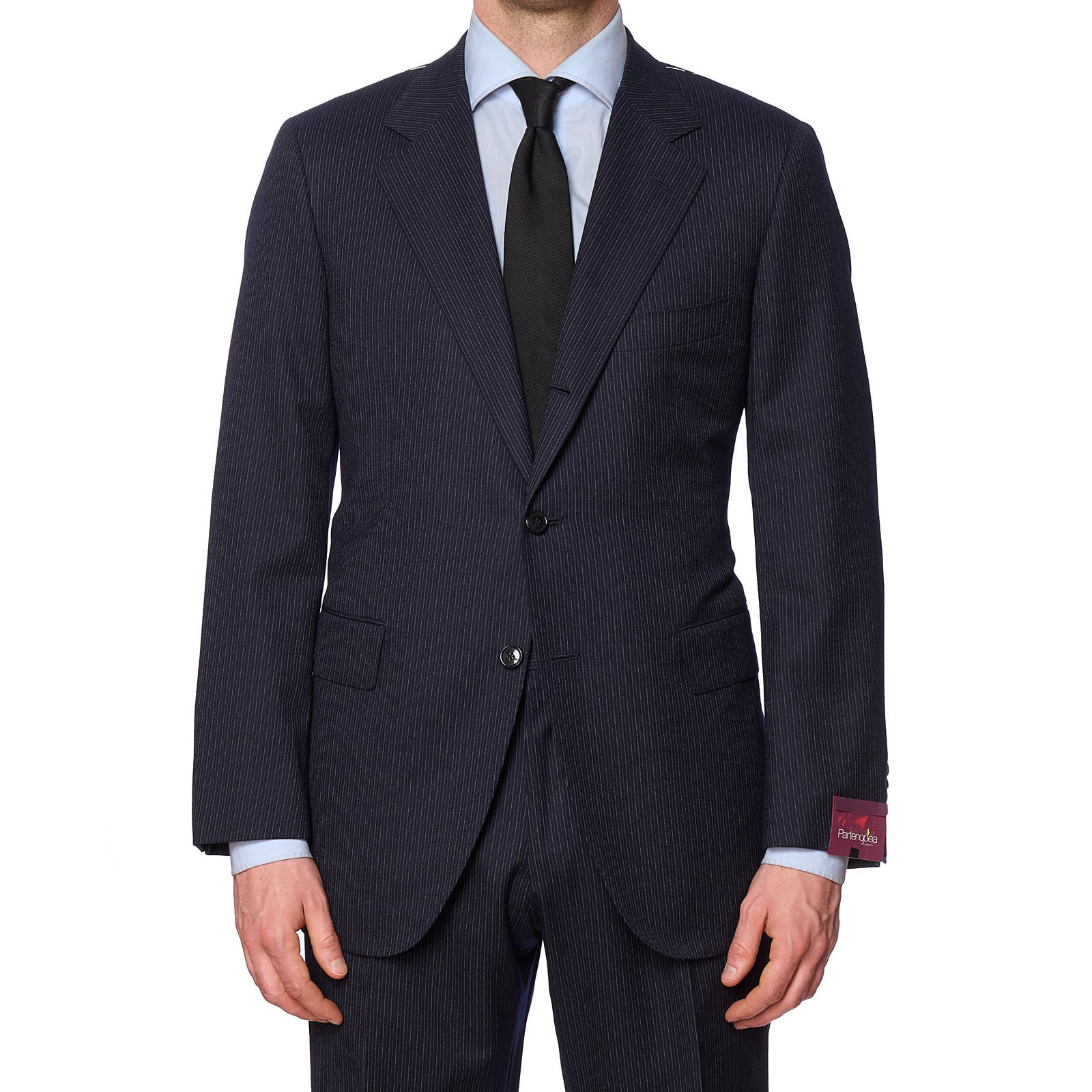 SARTORIA PARTENOPEA for VANNUCCI Navy Blue Super 120's Suit EU 54 NEW US 44