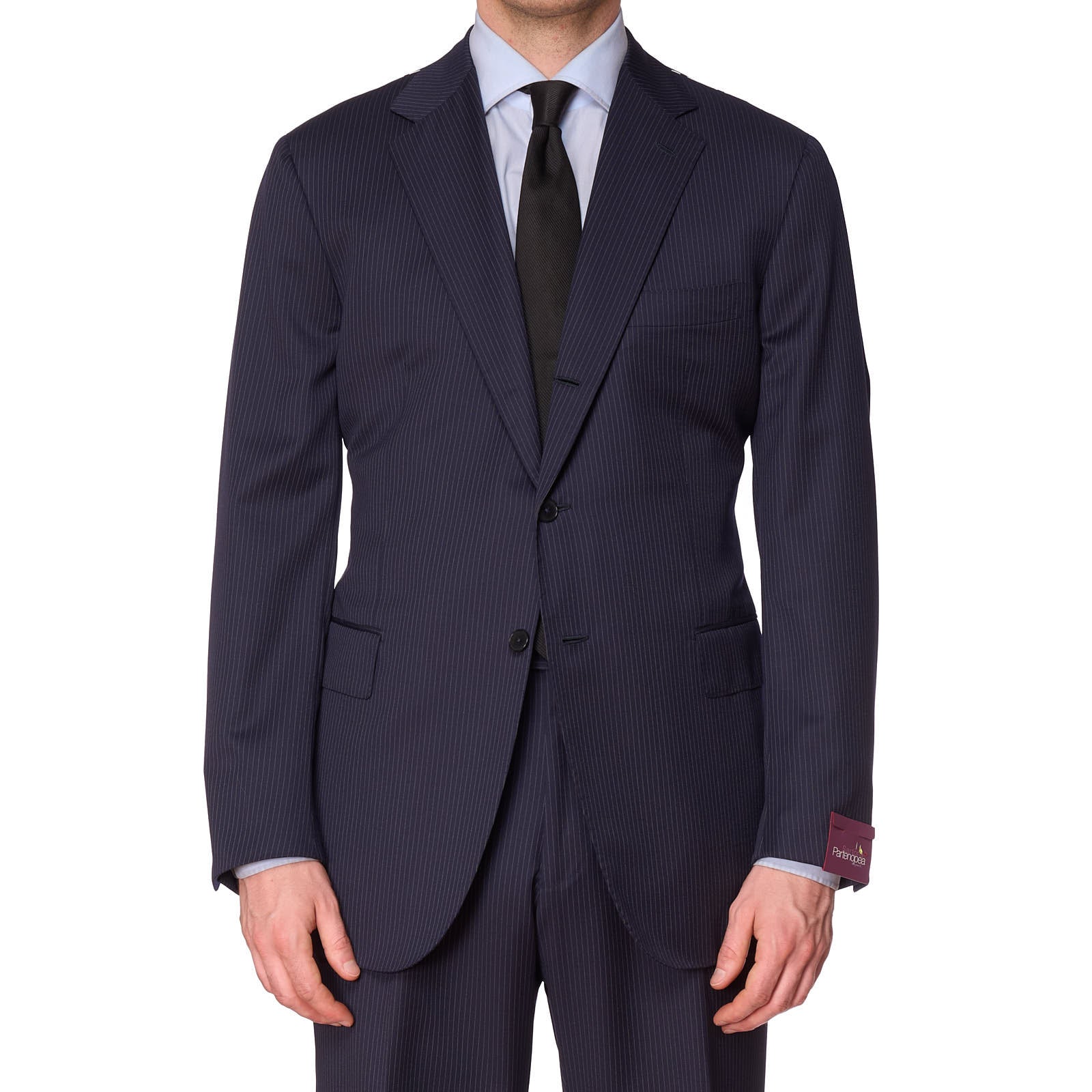 SARTORIA PARTENOPEA for VANNUCCI Navy Blue Handmade Suit EU 56 NEW US 44