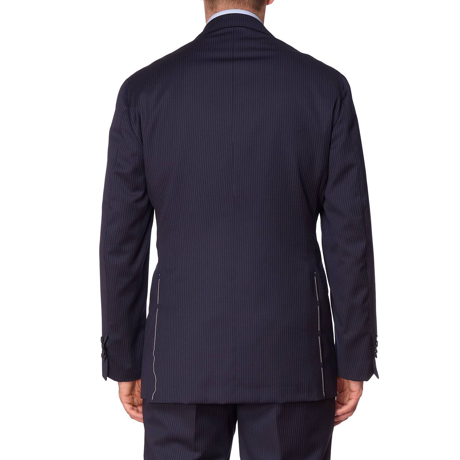 SARTORIA PARTENOPEA for VANNUCCI Navy Blue Handmade Suit EU 56 NEW US 44