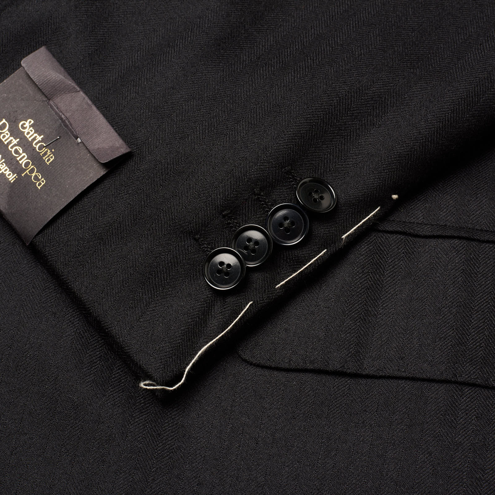 SARTORIA PARTENOPEA Black Cashmere-Silk Jacket Blazer EU 52 NEW US 42