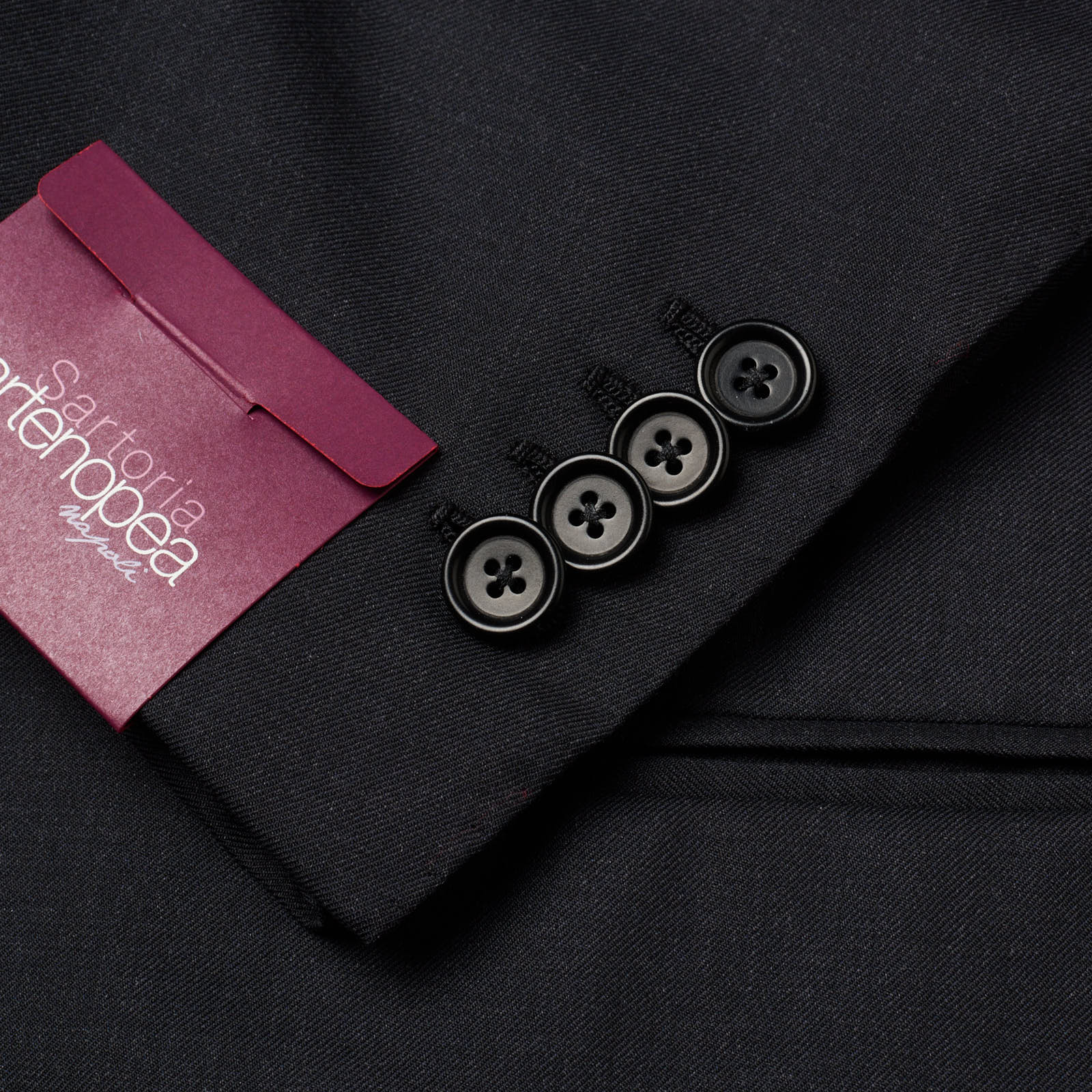 SARTORIA PARTENOPEA for Vannucci Wool 160's Handmade Suit EU 46 US 36 Short