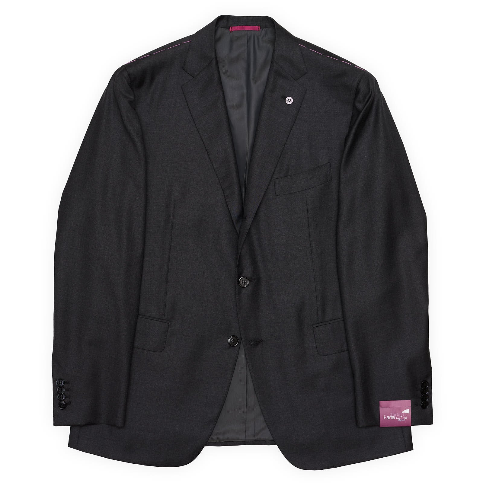 SARTORIA PARTENOPEA for Vannucci Gray Super 110's Handmade Jacket EU 54 US 42