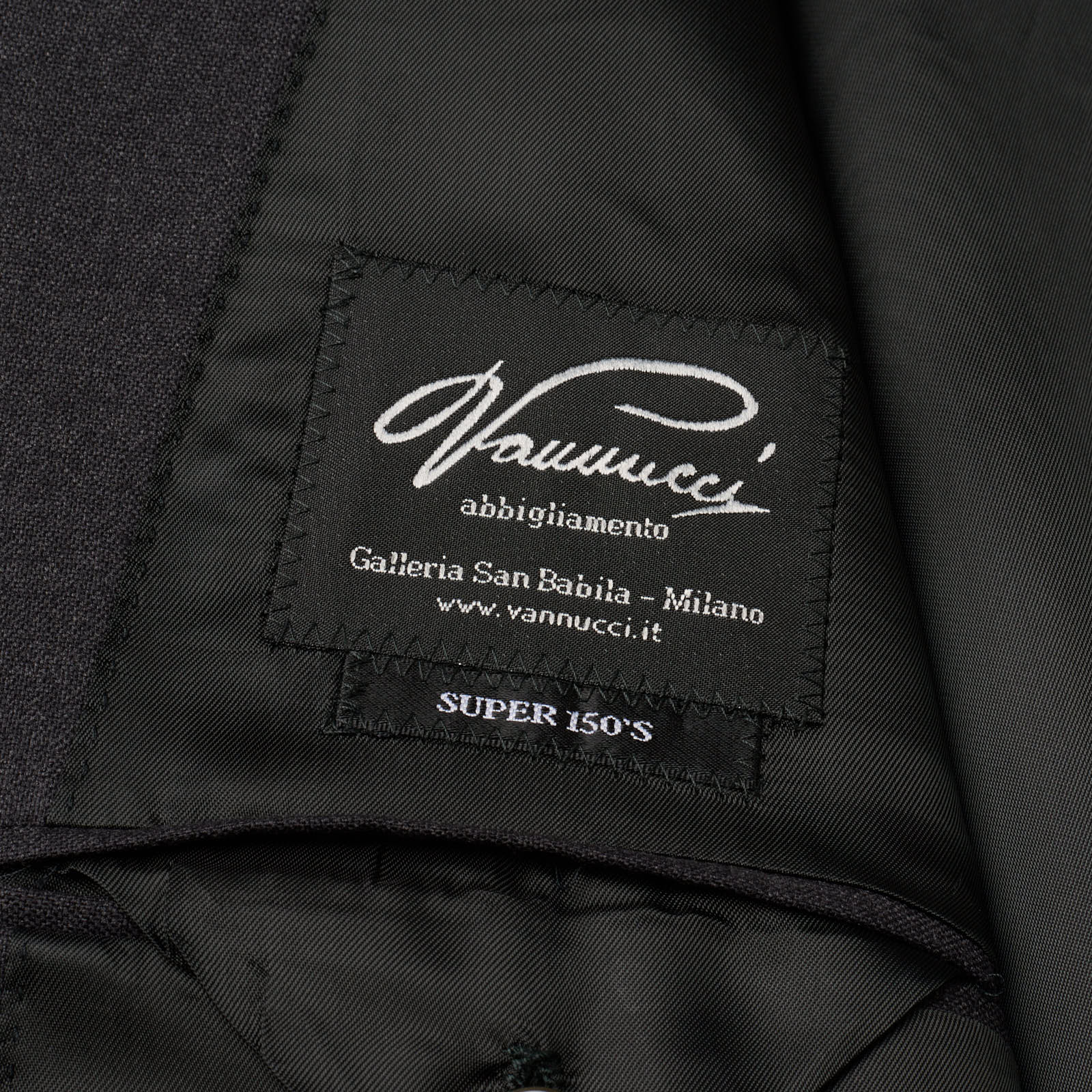 SARTORIA PARTENOPEA for Vannucci Gray Super 150's Handmade Suit EU 60 US 50 Long