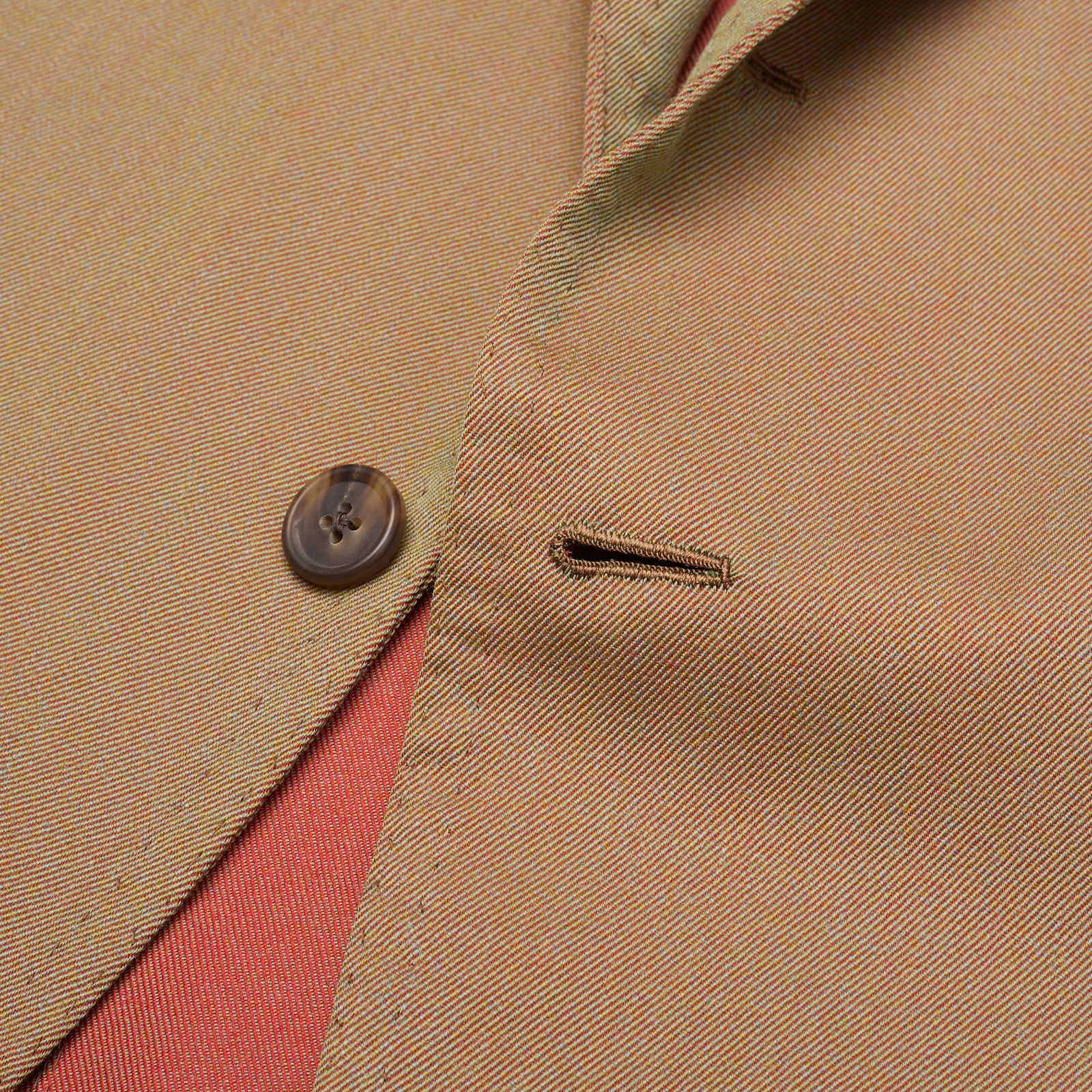 SARTORIA SOLITO Handmade Bespoke Beige Solaro Wool Suits EU 48 US 38