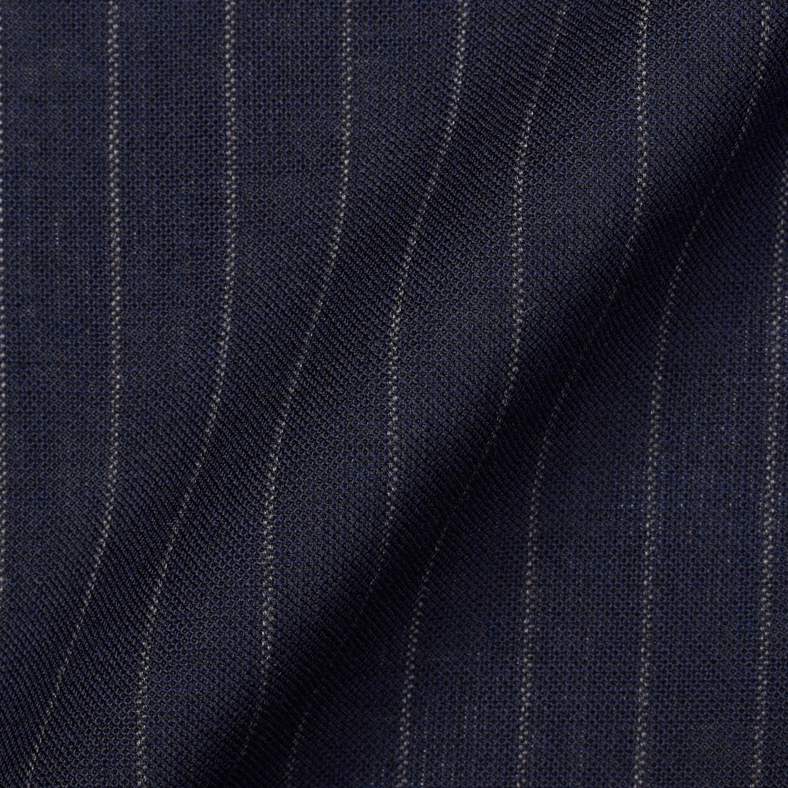 SARTORIA SOLITO Handmade Bespoke Blue Pinstripe Wool-Mohair Suit EU 48 US 38