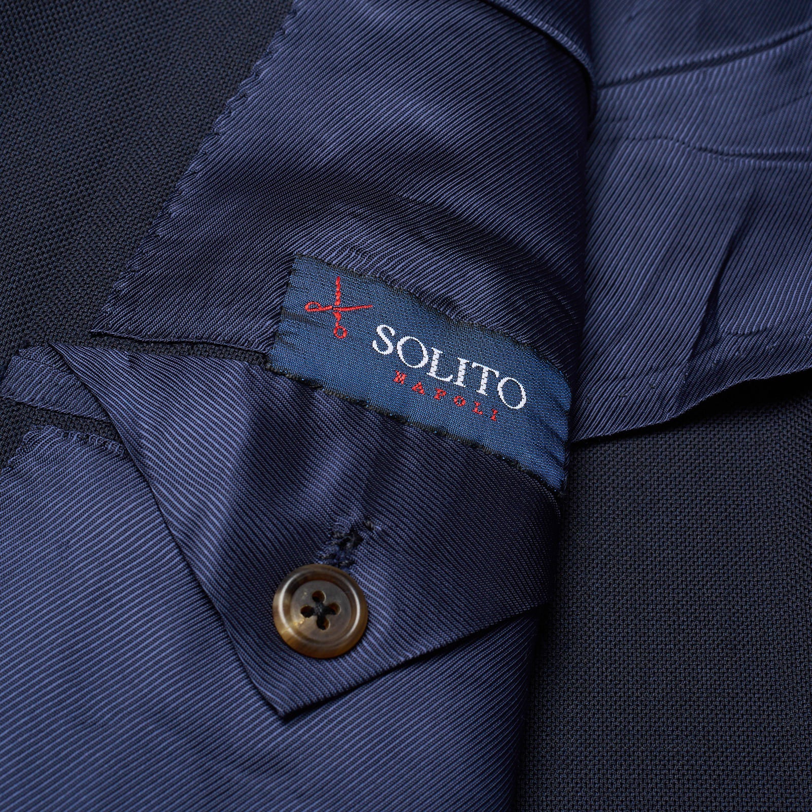 SARTORIA SOLITO Handmade Bespoke Navy Blue Wool Mohair Jacket EU 48 US 38