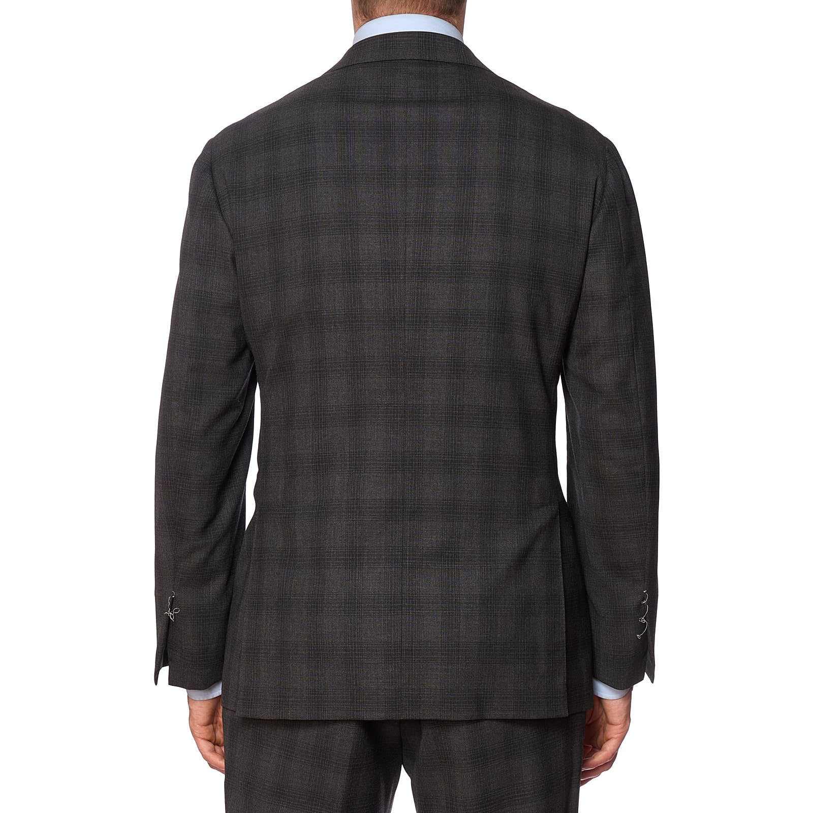 SARTORIO Napoli Gray Plaid Wool Suit EU 52 NEW US 42 Slim