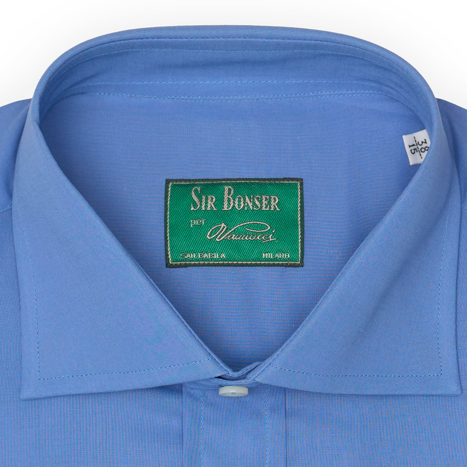 SIR BONSER for Vannucci Blue Cotton Shirt EU 38 NEW US 15