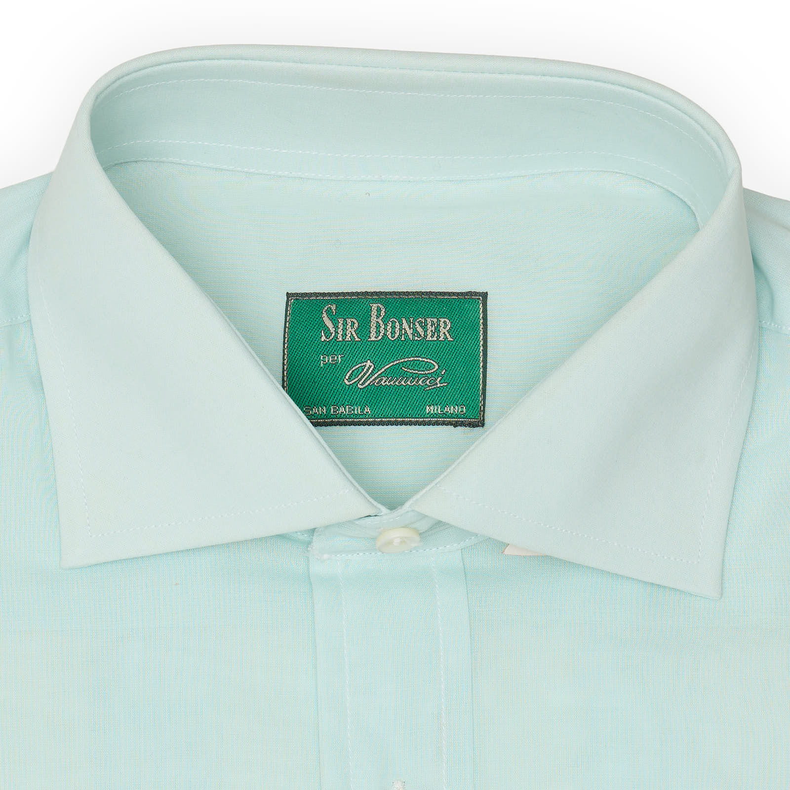 SIR BONSER for Vannucci Turquoise Cotton Dress Shirt EU 38 NEW US 15