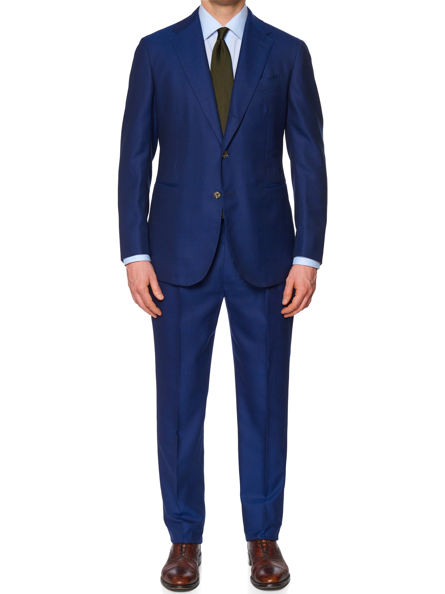 STILE LATINO Handmade Royal Blue Wool Business Suit EU 52 NEW US 42 Vincenzo