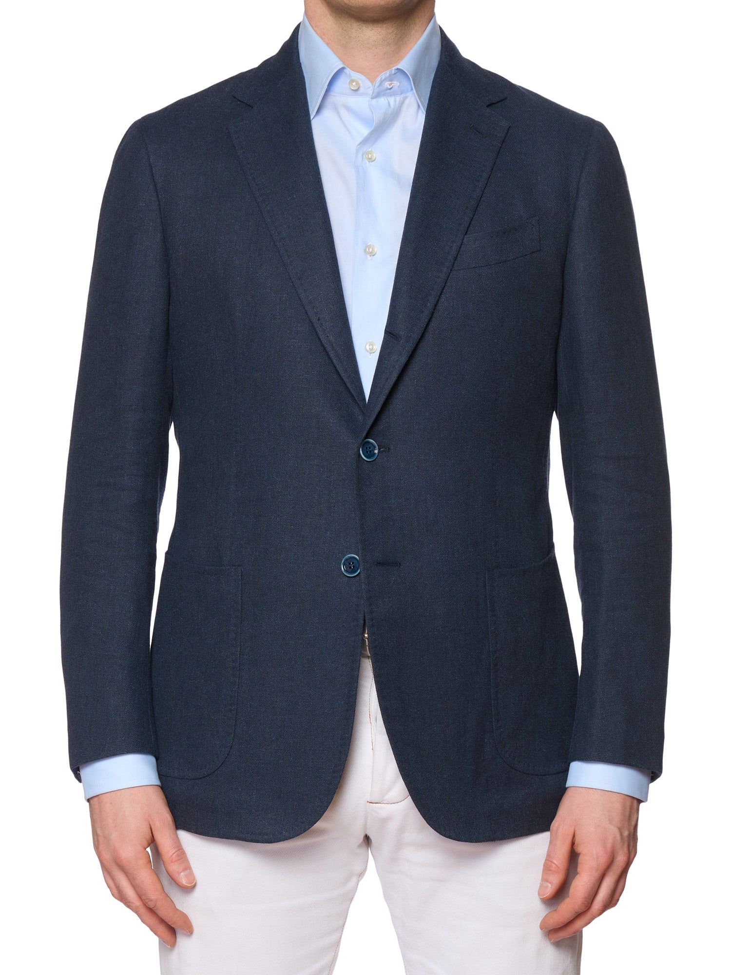 STILE LATINO Handmade Blue Cashemre-Linen Blazer Jacket NEW Vincenzo