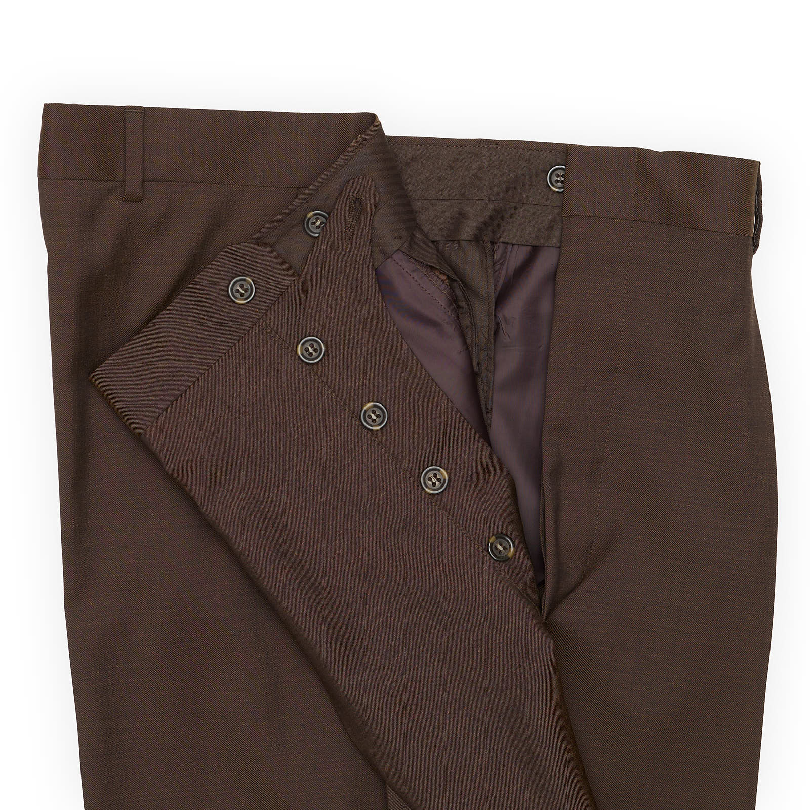 STUVARD MOOIS Brown Wool Super 100's Suit EU 56 NEW US 44 46