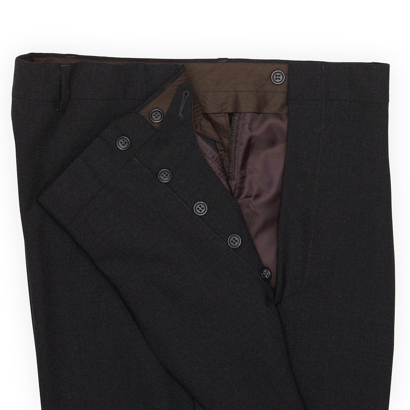 STUVARD MOOIS Charcoal Gray Wool-Elastane Suit EU 56 NEW US 44 46