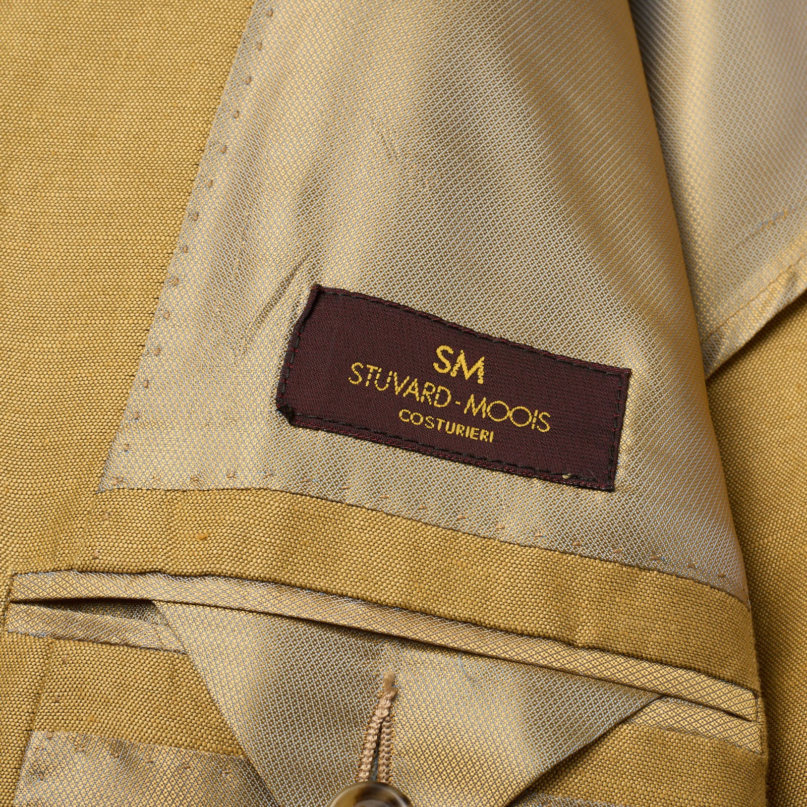 STUVARD MOOIS Tan Linen-Silk Suit EU 56 NEW US 44 46