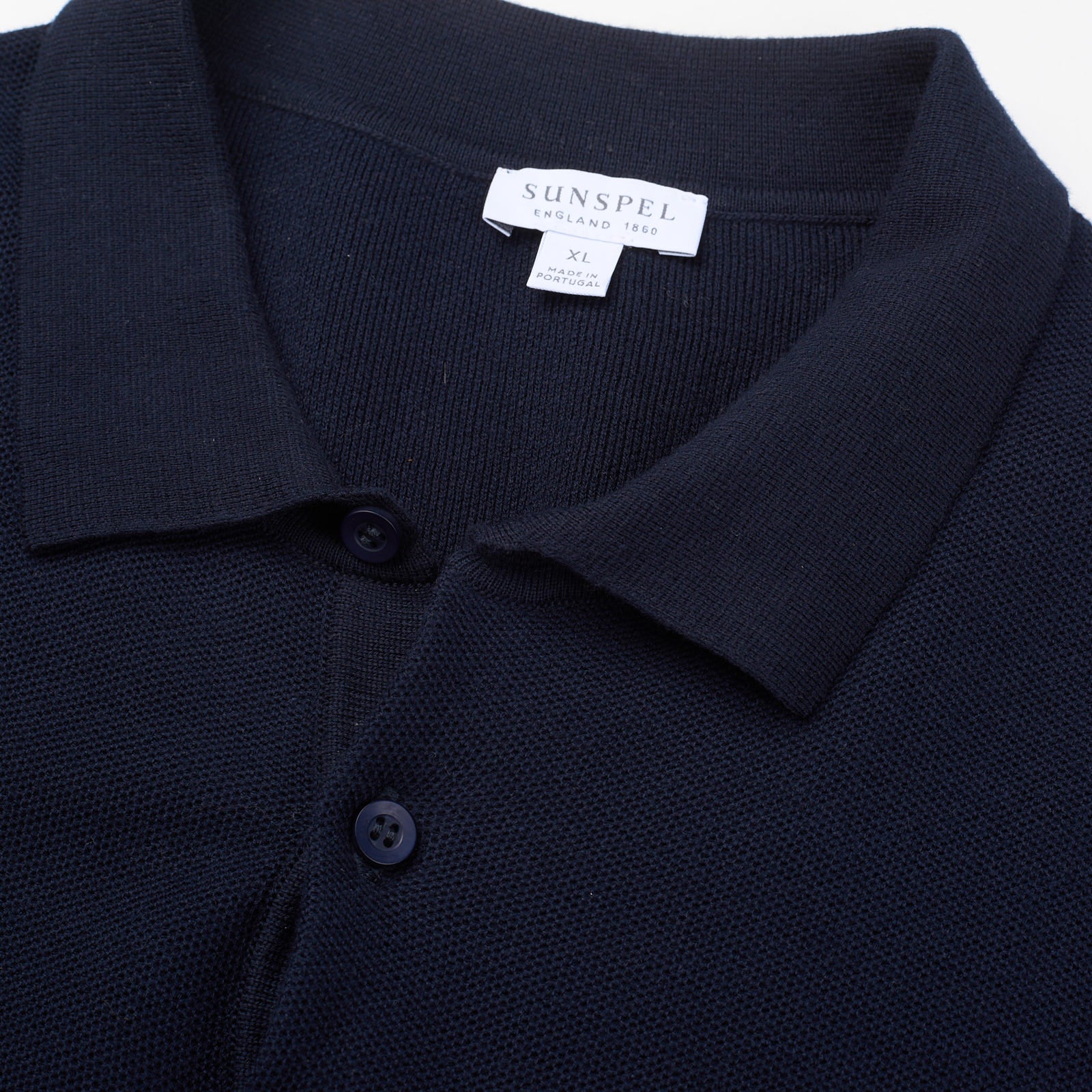 SUNSPEL Navy Blue Supima Cotton Pique Polo Shirt US XL