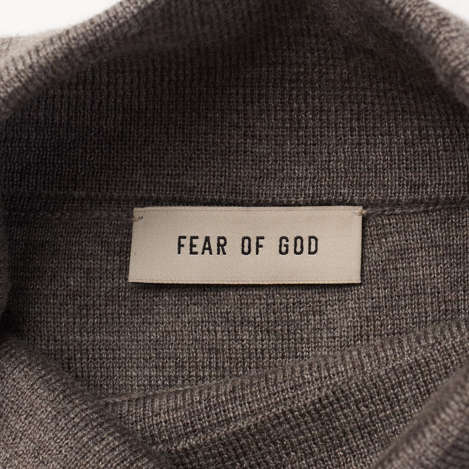 FEAR OF GOD Gray Virgin Wool Knit Turtleneck Sweater NEW Size L