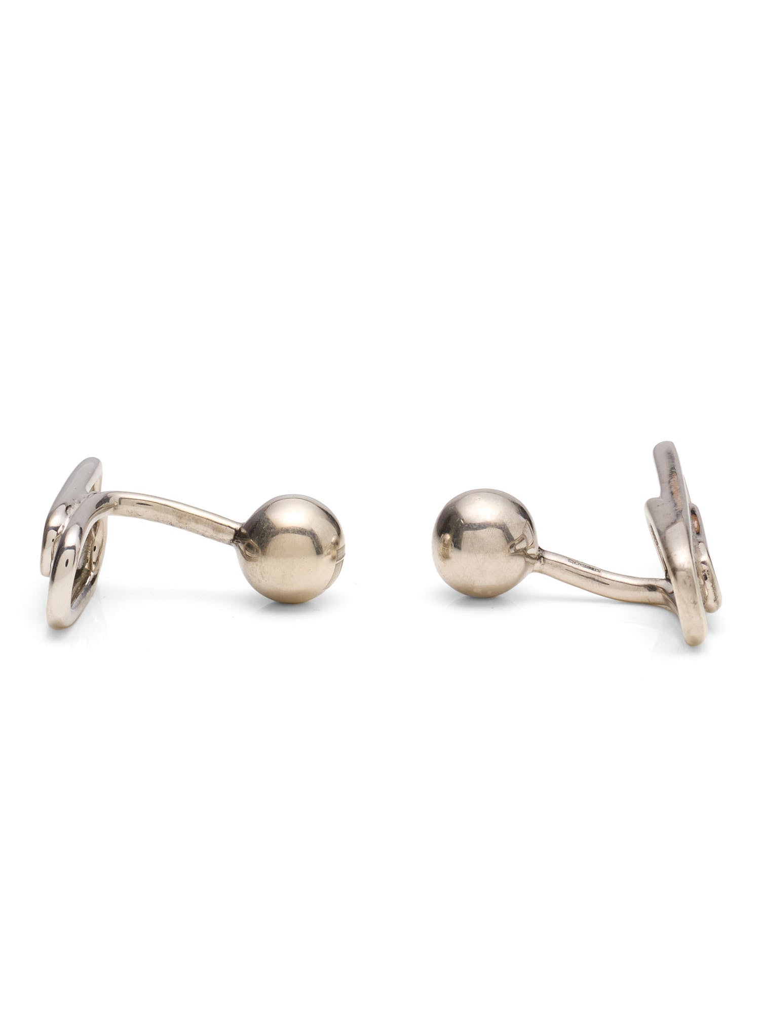 TATEOSSIAN London Paperclip Sterling Silver Cufflinks Double Sided