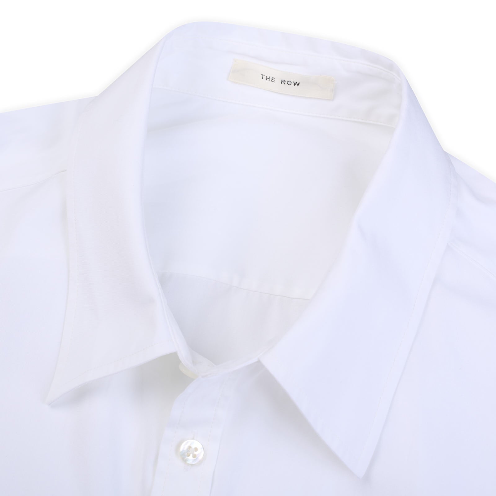 THE ROW White Cotton Poplin Dress Shirt NEW US L