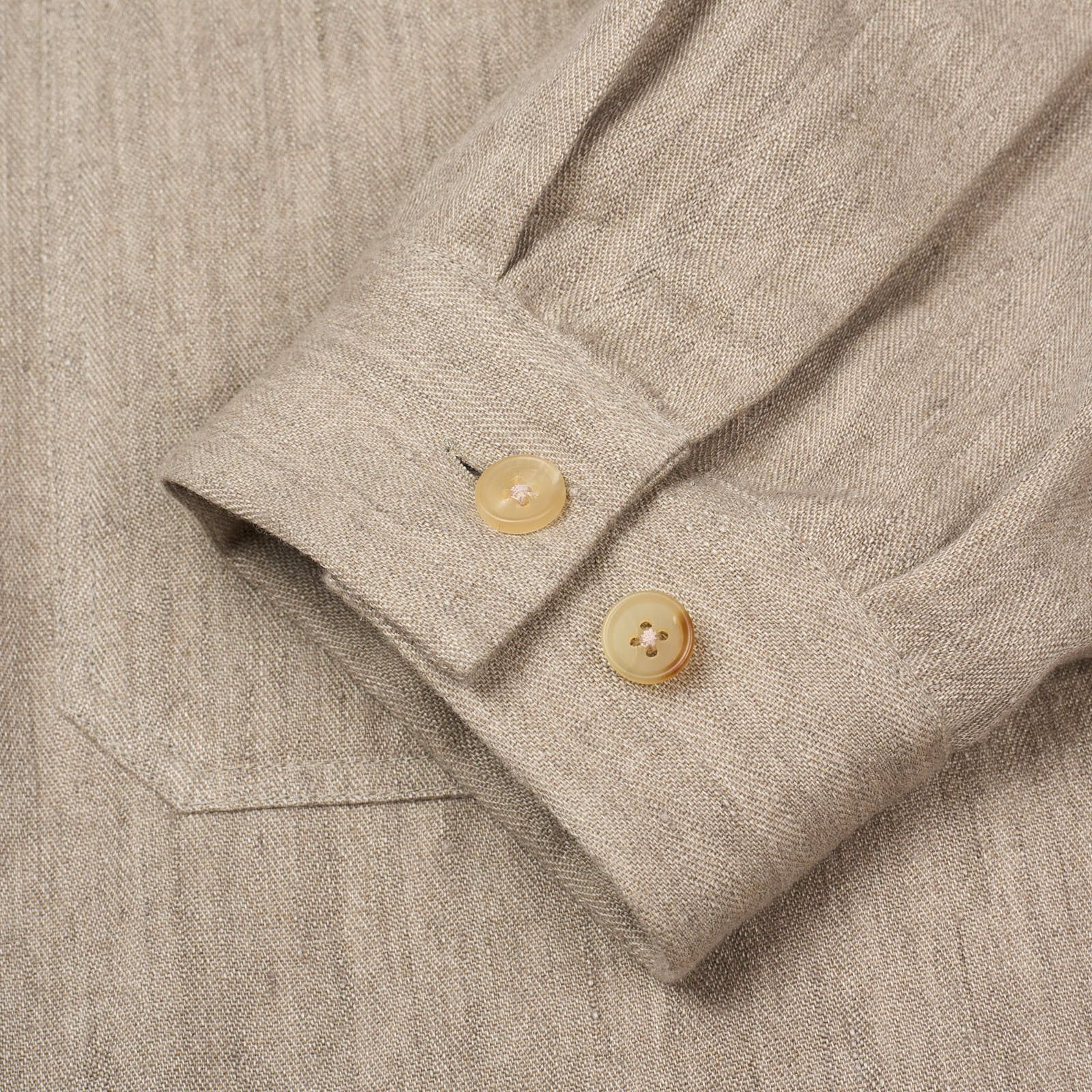 THE ROW "Amoneto" Beige Linen-Cashmere Jacket Overshirt NEW US L