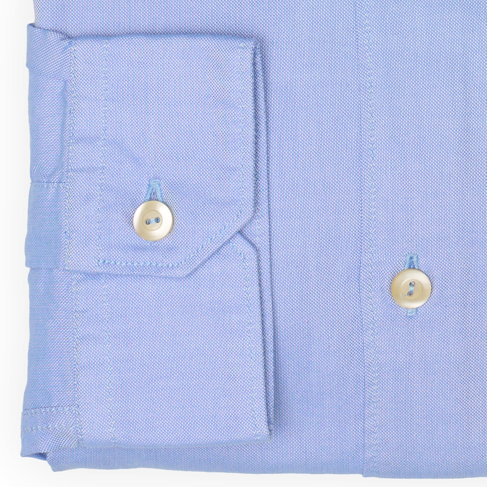 TINTORIA MATTEI 954 Blue Oxford Cotton Dress Shirt EU 43 NEW US 17