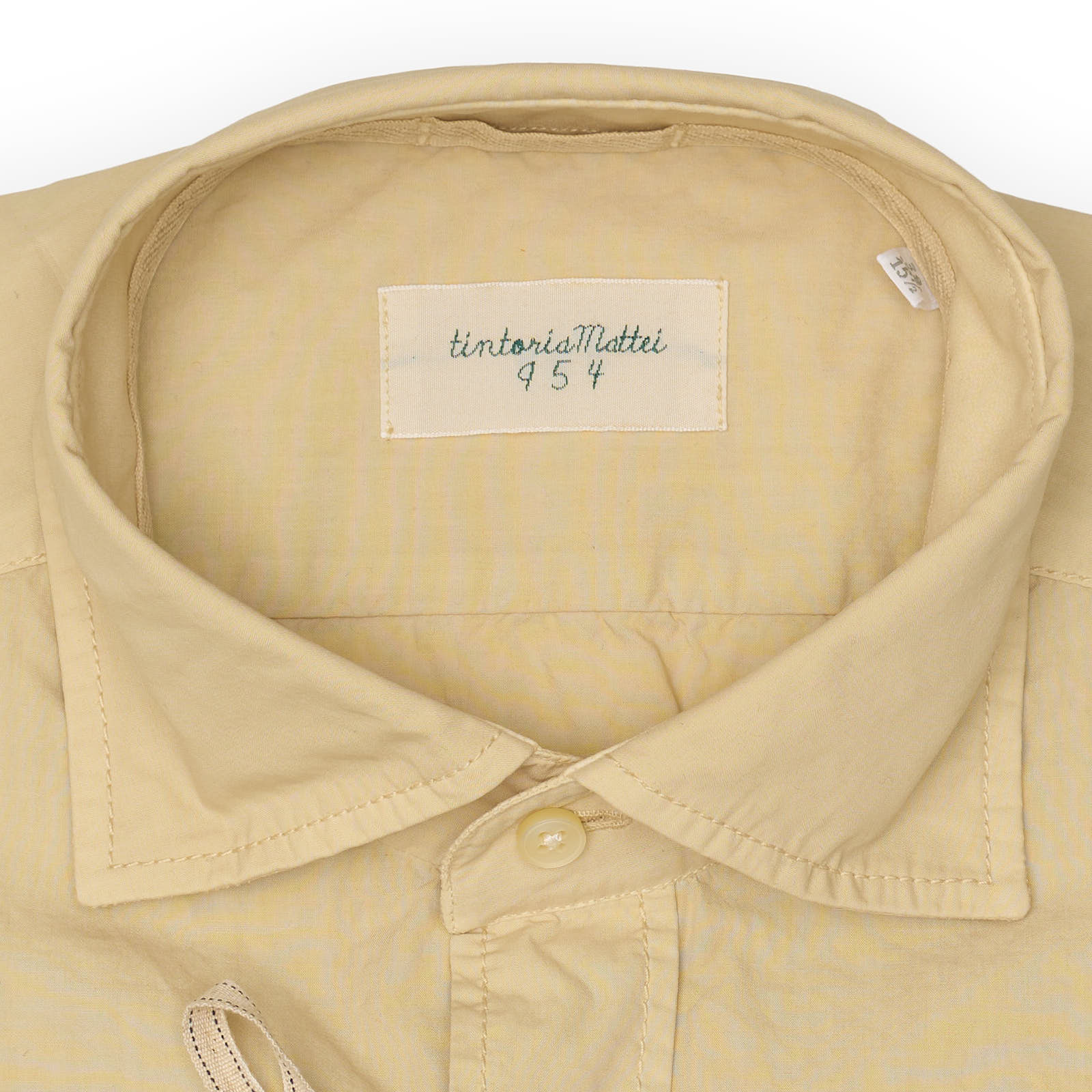 TINTORIA MATTEI 954 Tan Poplin Cotton Dress Shirt NEW