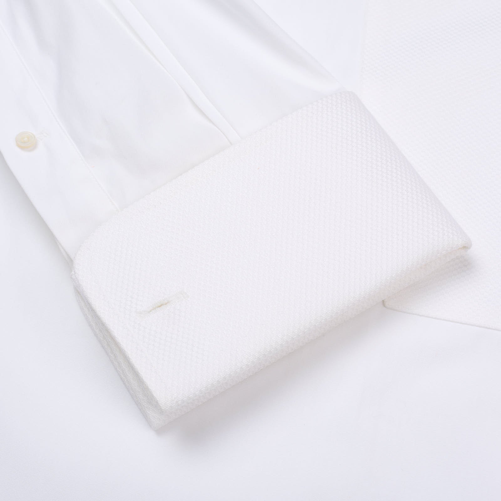 TOM FORD White Cotton French Cuff Tuxedo Formal Shirt EU 41 NEW US 16