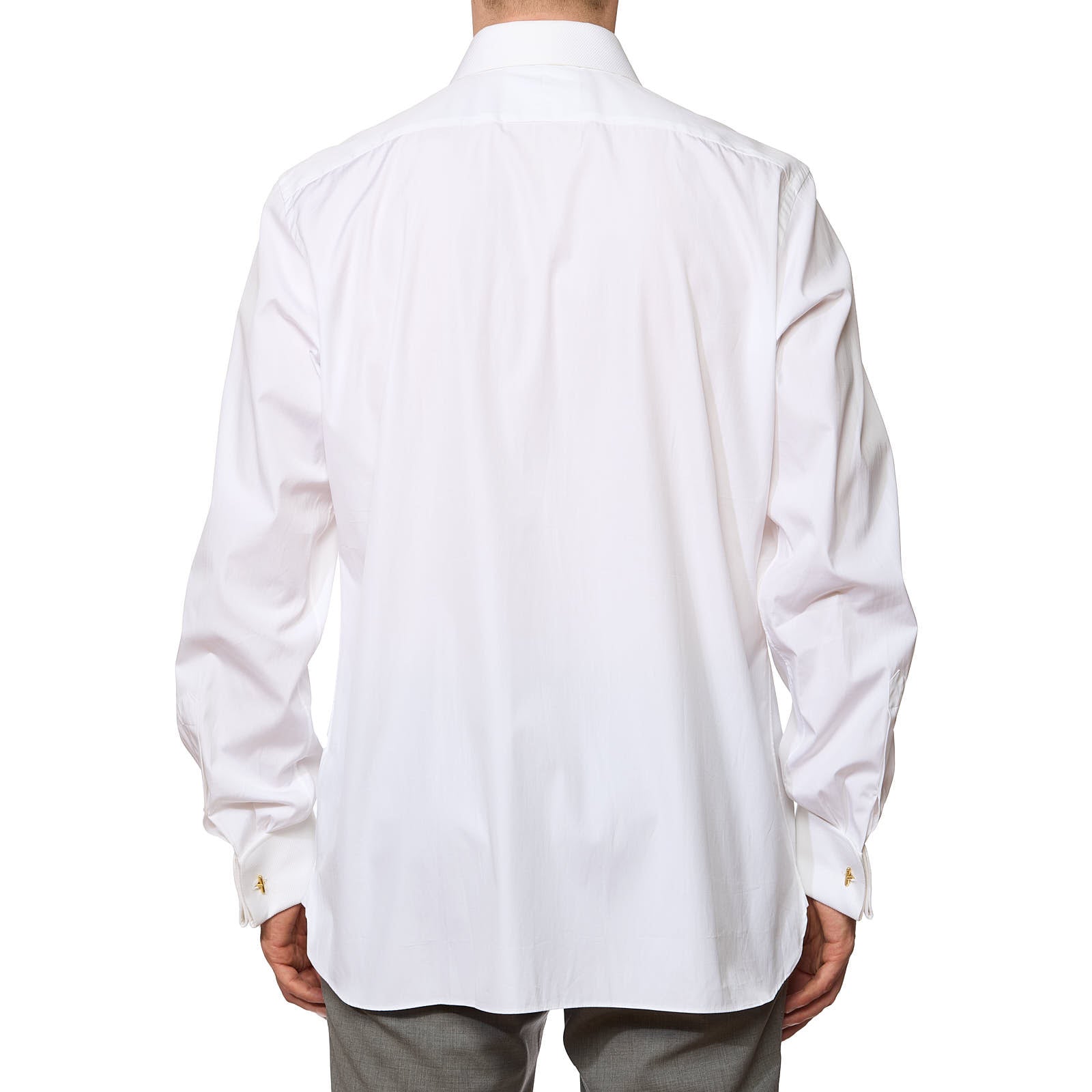 TOM FORD White Cotton French Cuff Tuxedo Formal Shirt EU 41 NEW US 16