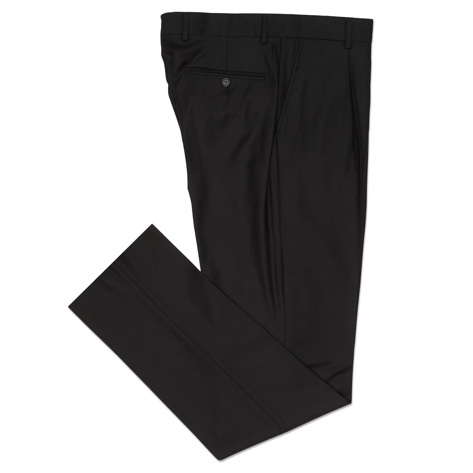 VANNUCCI MILANO Black Wool-Cashmere Dress Pants EU 46 NEW US 30