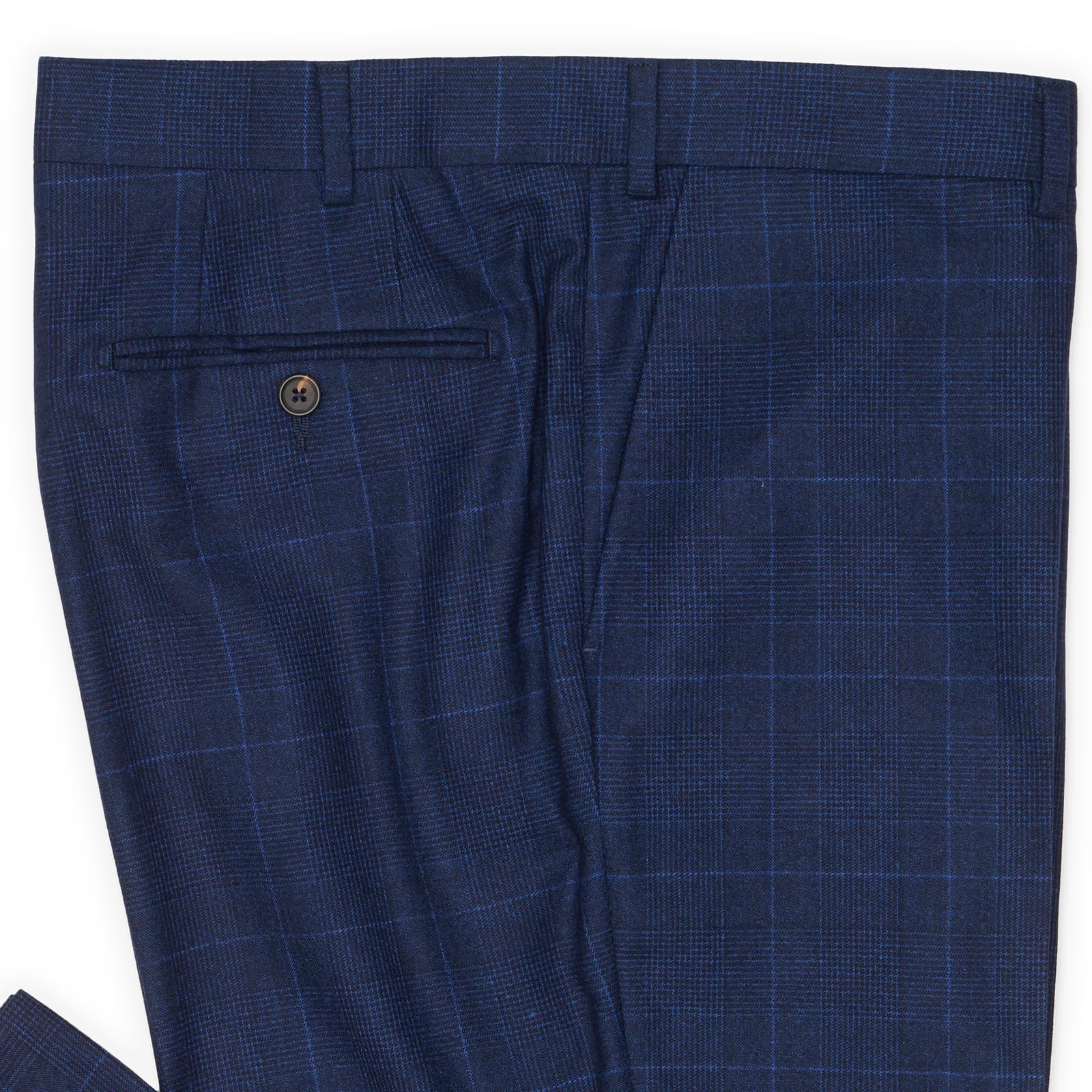 VANNUCCI MILANO Blue Plaid Wool Dress Pants EU 56 NEW US 40