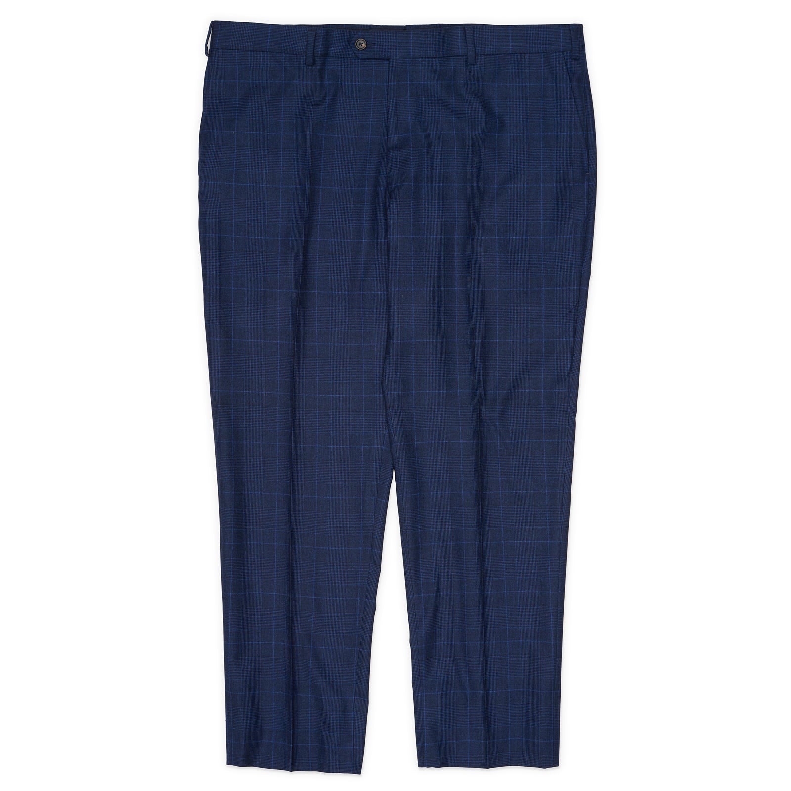 VANNUCCI MILANO Blue Plaid Wool Dress Pants EU 56 NEW US 40