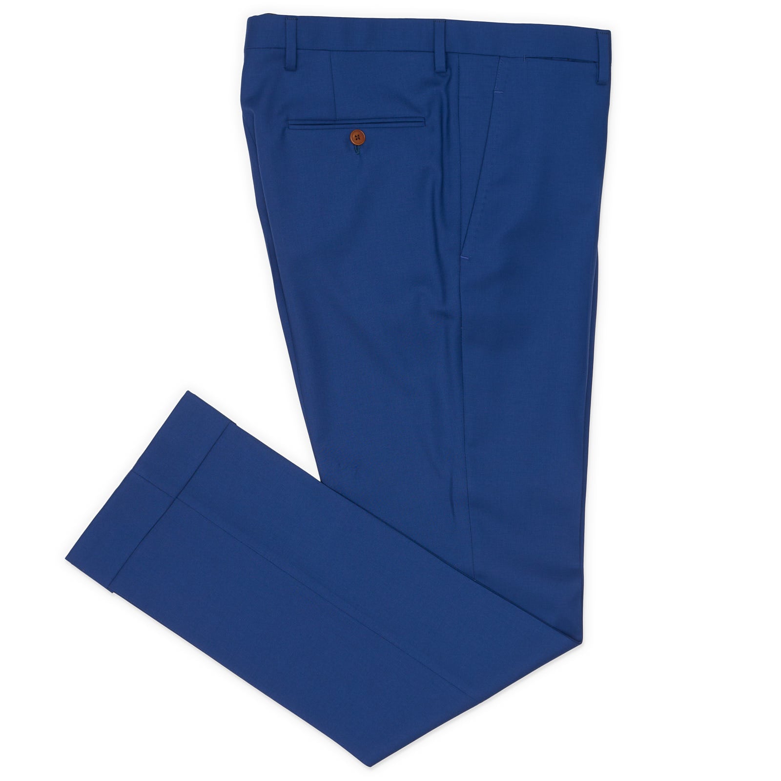 VANNUCCI MILANO Handmade Royal Blue Super 130'S Dress Pants EU 48 NEW US 32