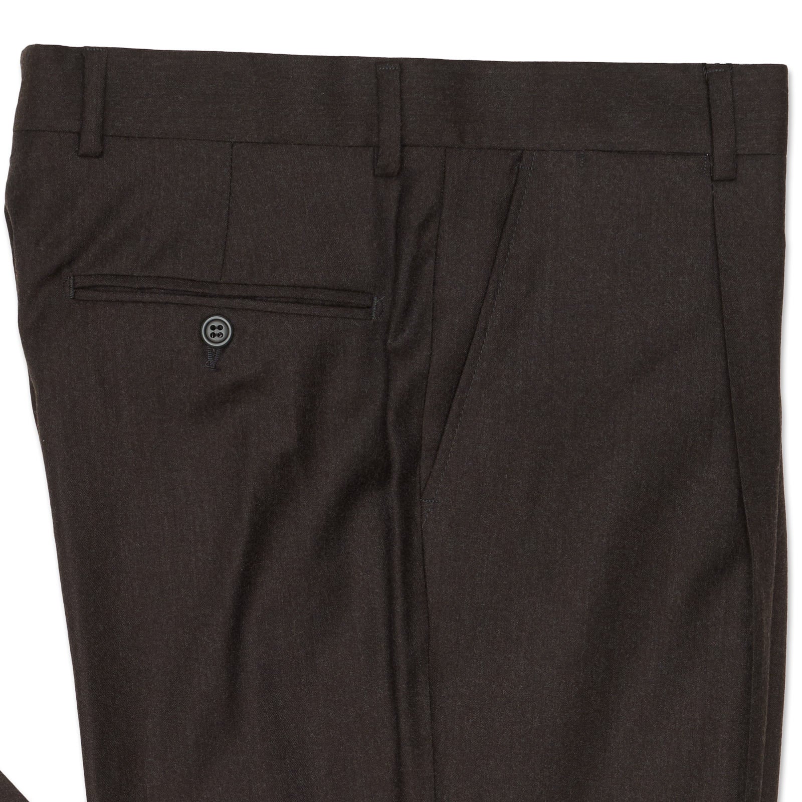 VANNUCCI MILANO Brown "Lessona" Wool-Cashmere Dress Pants NEW