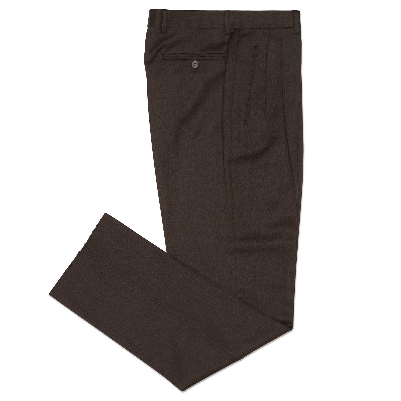 VANNUCCI MILANO Brown Wool Dress Pants EU 46 NEW US 30