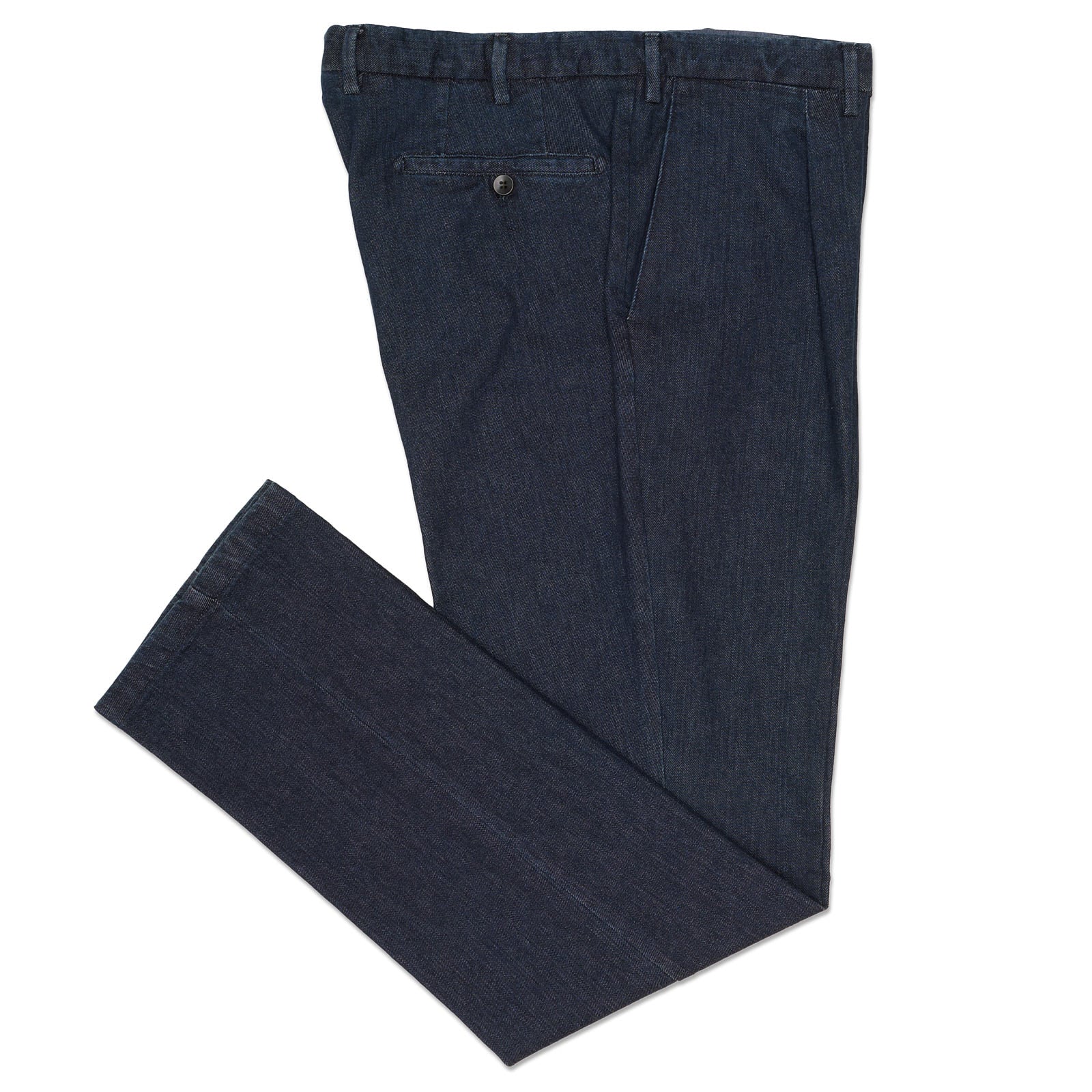 VANNUCCI MILANO Dark Blue Cotton Cashmere Denim Pants NEW