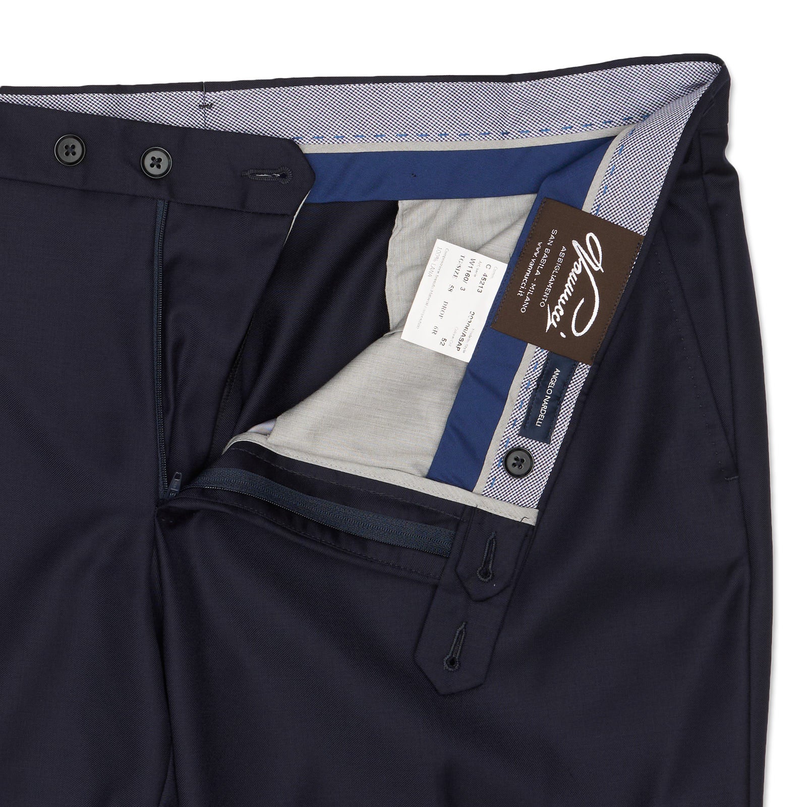 VANNUCCI MILANO Nardelli Dark Blue Dress Pants EU 58 NEW US 42