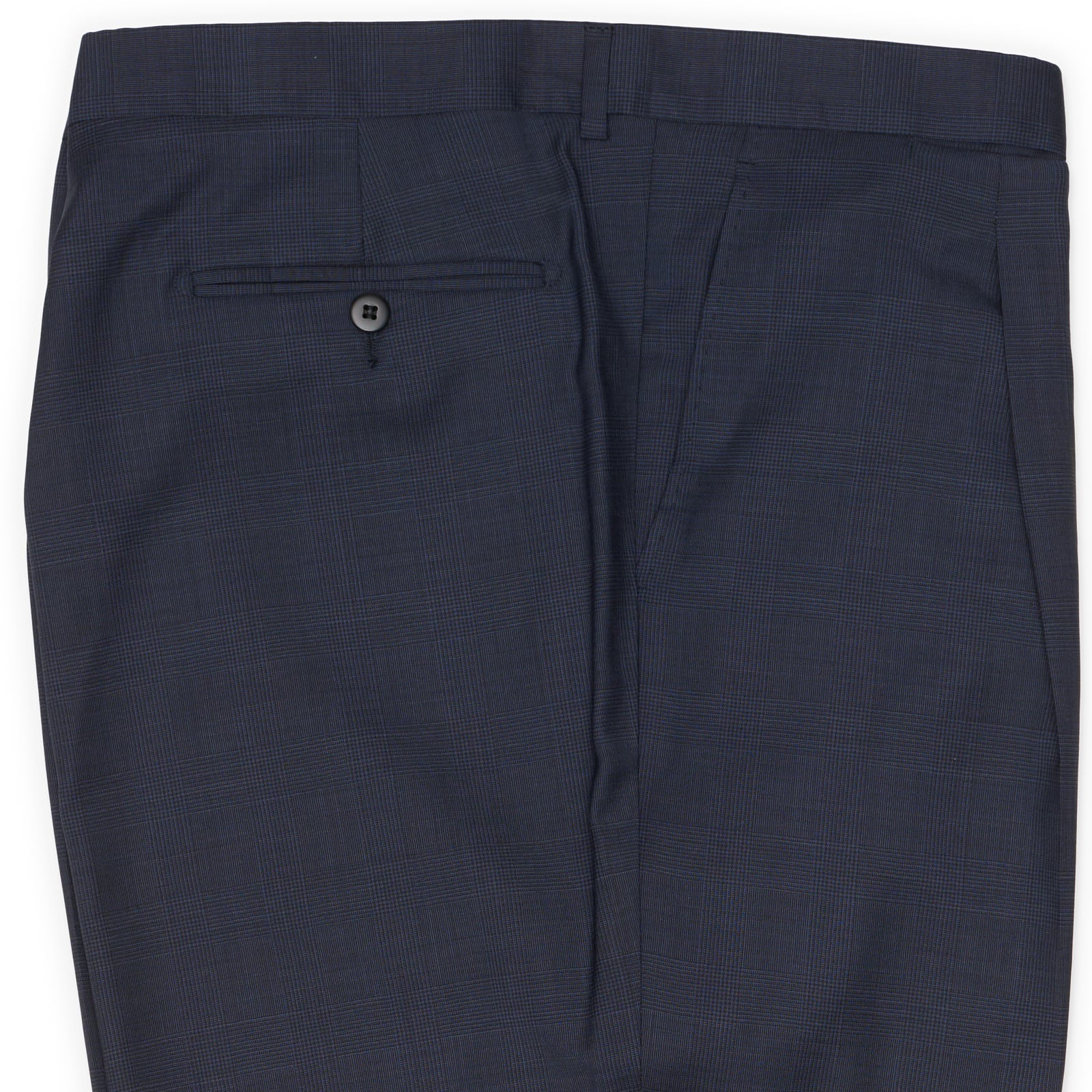 VANNUCCI MILANO Blue Plaid Super 120'S Dress Pants EU 58 NEW US 42